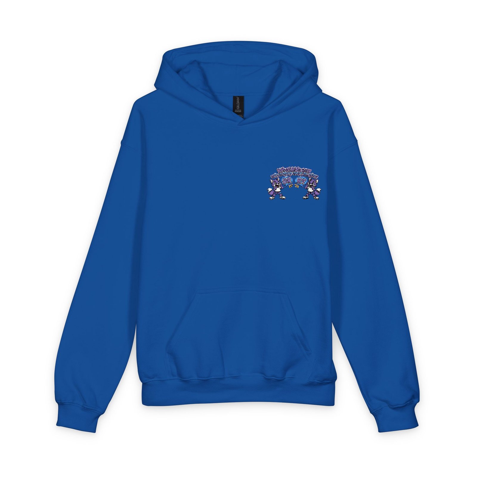 Softstyle Youth Midweight Hooded Sweatshirt— what kids say orky the purple fox - Image 41