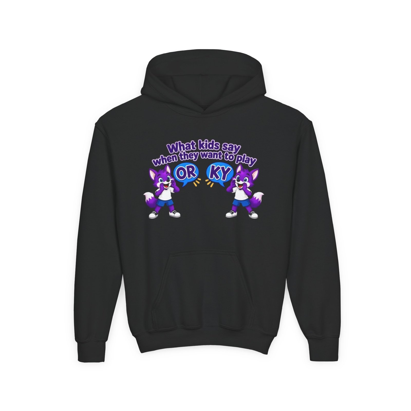 Youth Heavy Blend Hooded Sweatshirt — "What kids say " - Image 5