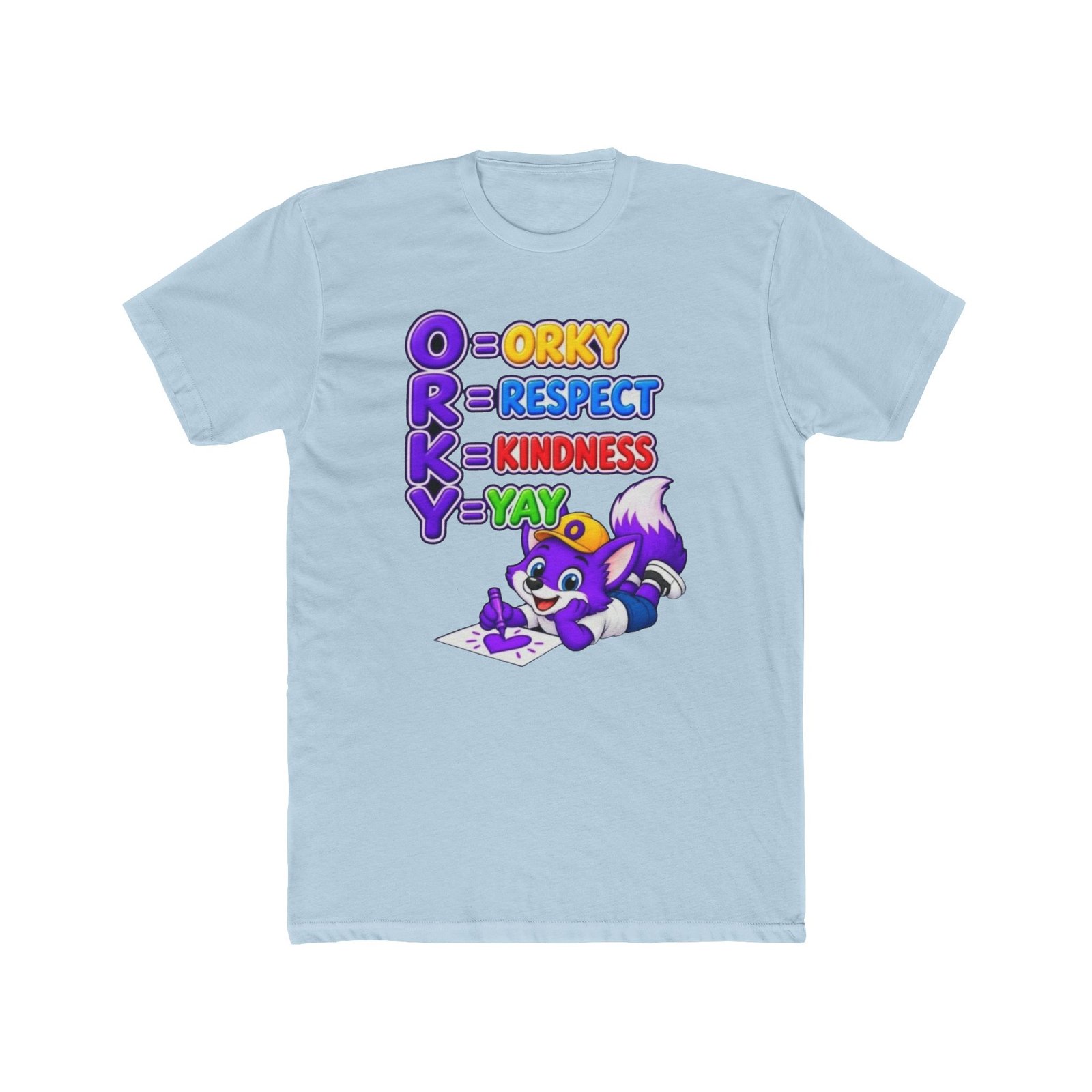 Unisex Cotton Crew Tee — Orky Respect, Kindness, Yay! - Image 33