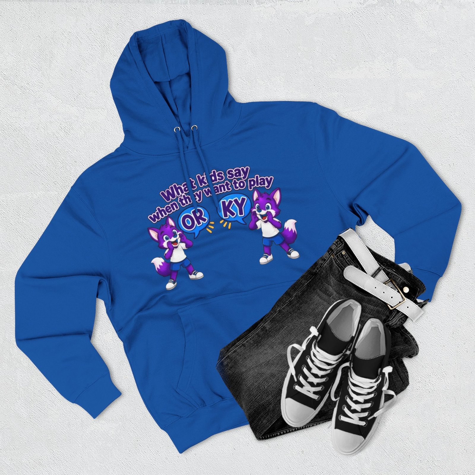 Three-Panel Fleece Hoodie— " What Kids Say " - Image 43