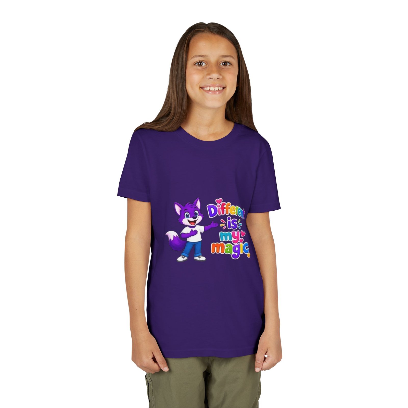 Youth Short Sleeve Tee- "Different is My Magic" - Image 84