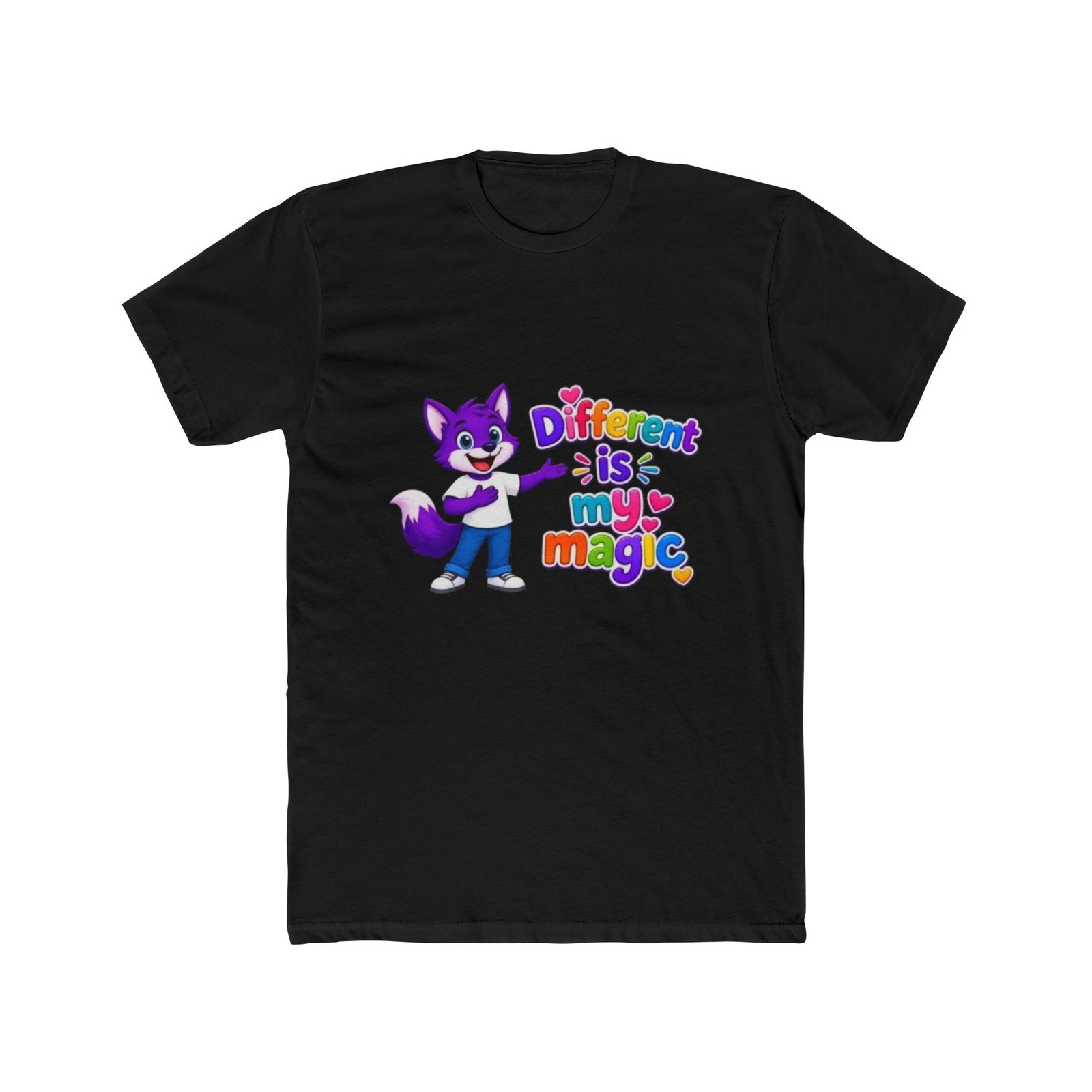 Unisex Cotton Crew Tee — "Different is My Magic" - Image 9