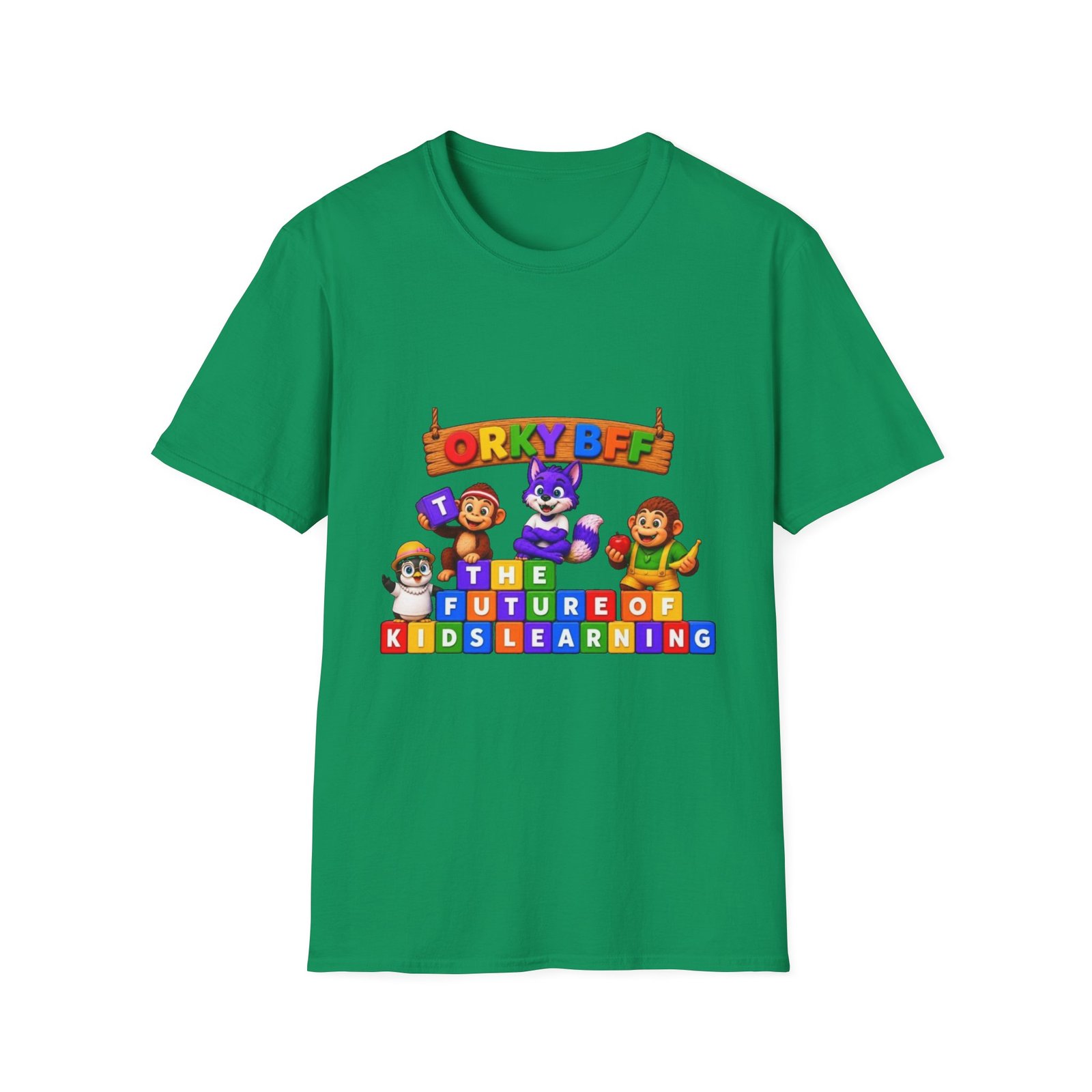 Unisex Softstyle T-Shirt — Colorful Educational Cartoon Tee for Toddlers & Preschoolers - Image 27