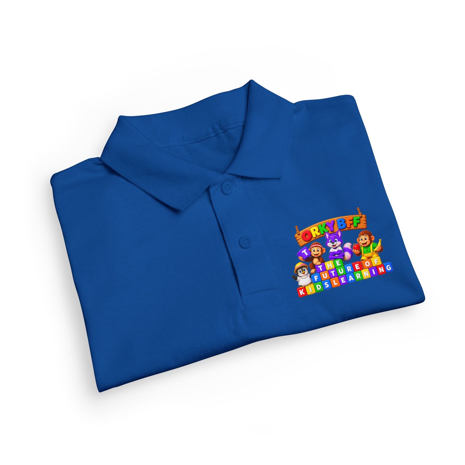 DryBlend® Youth Jersey Polo — Orky BFF kids learning - Image 31