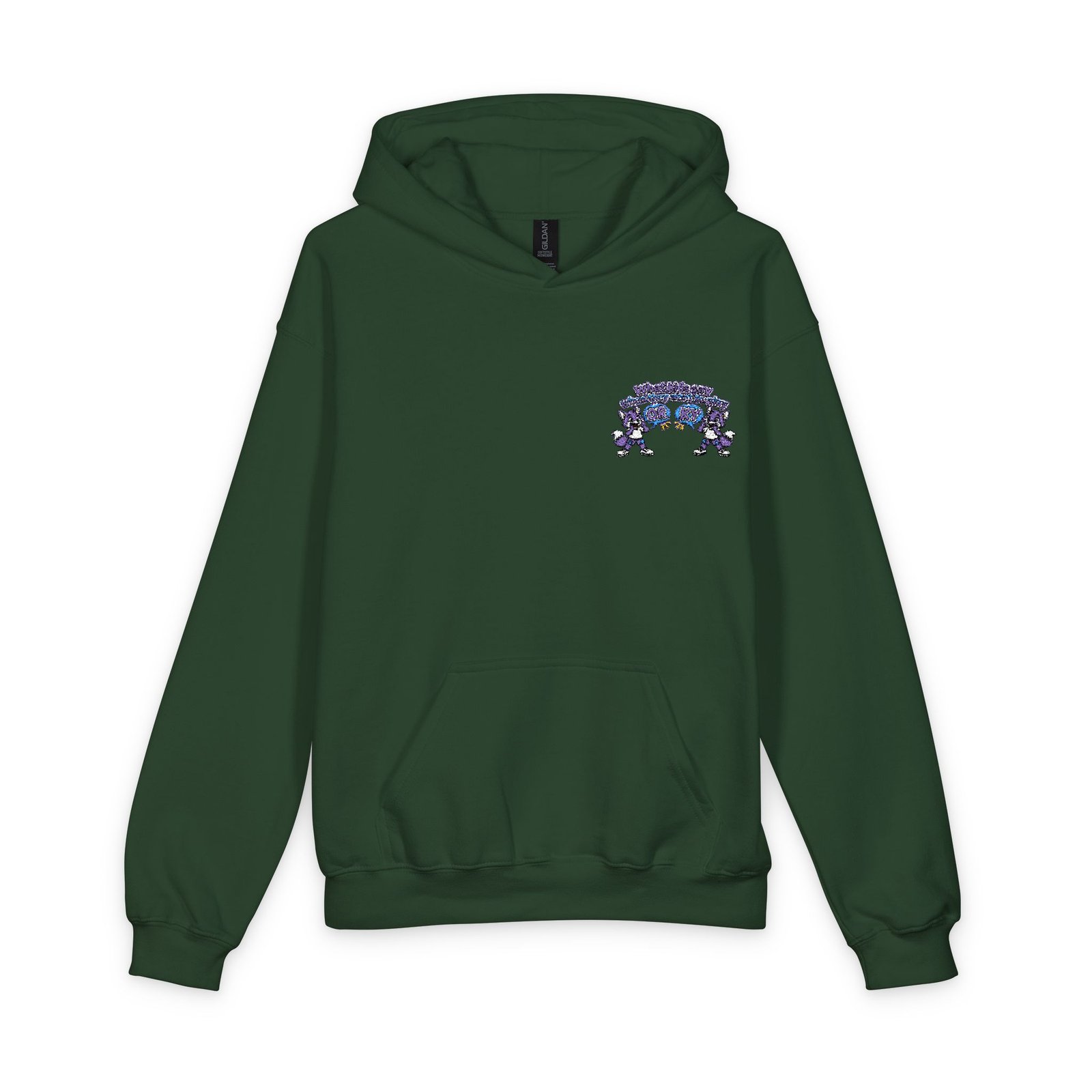 Softstyle Youth Midweight Hooded Sweatshirt— what kids say orky the purple fox - Image 29