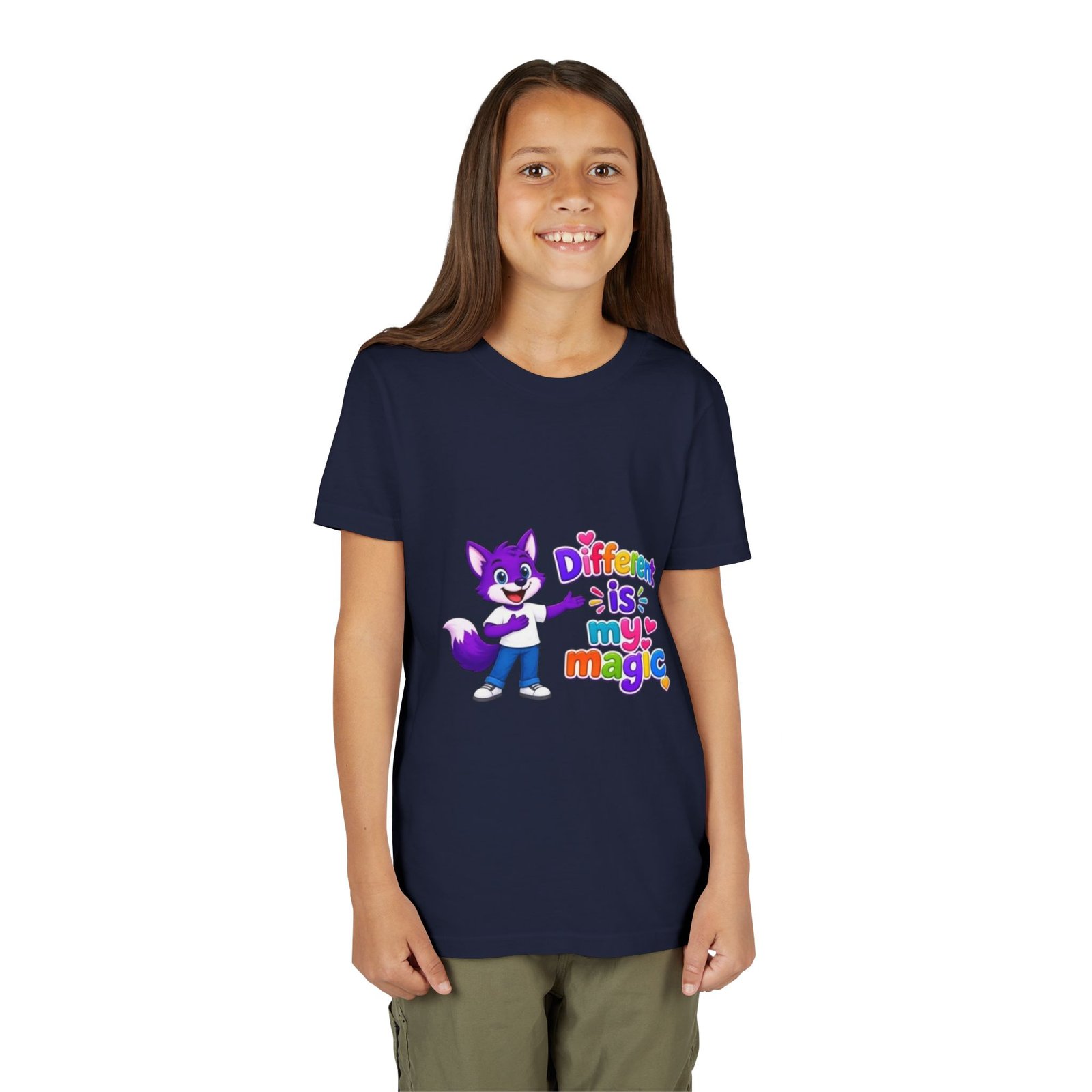 Youth Short Sleeve Tee- "Different is My Magic" - Image 76