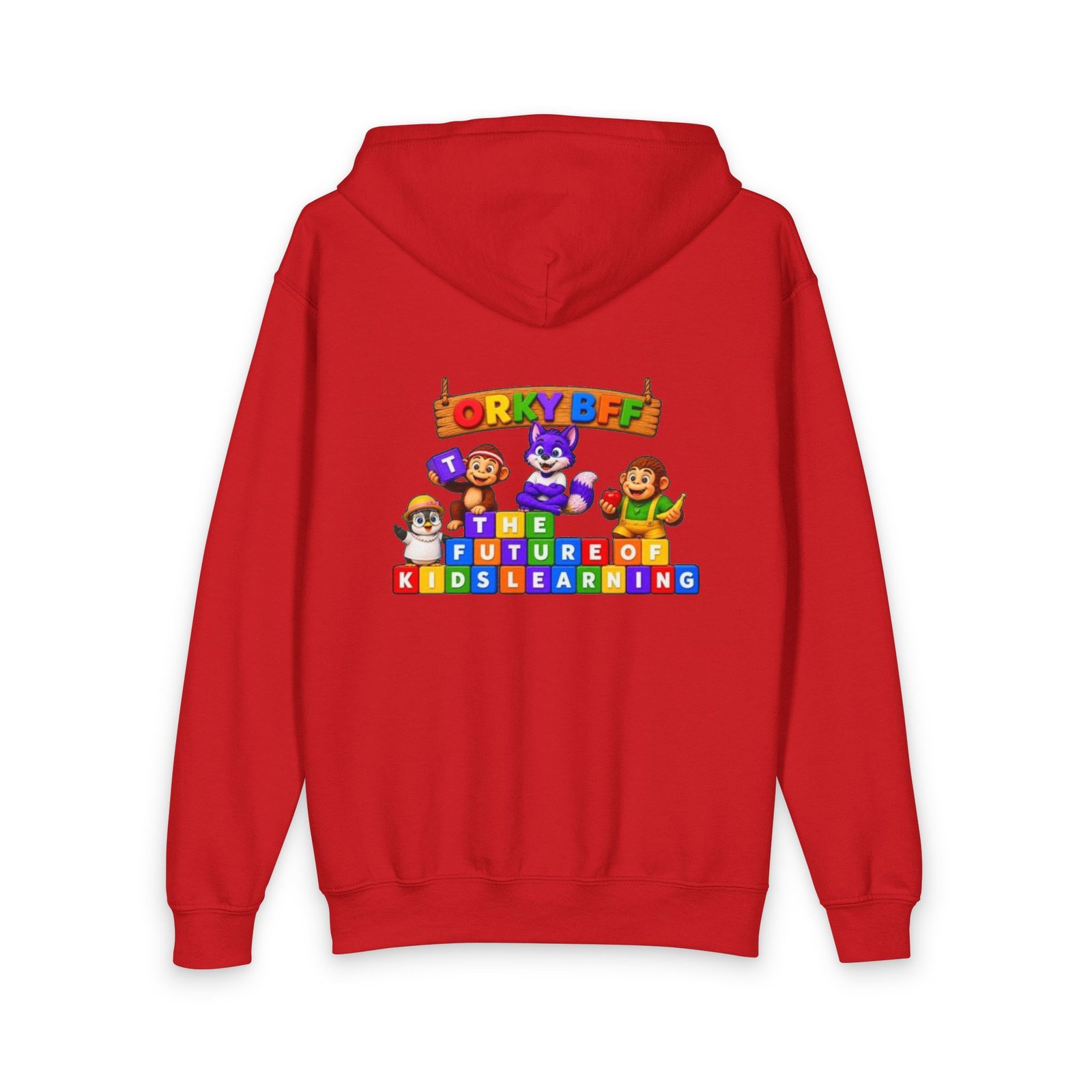 Youth Heavy Blend Zipped Hoodie — "ORKYBEF: The Future of Kids Learning" - Image 11