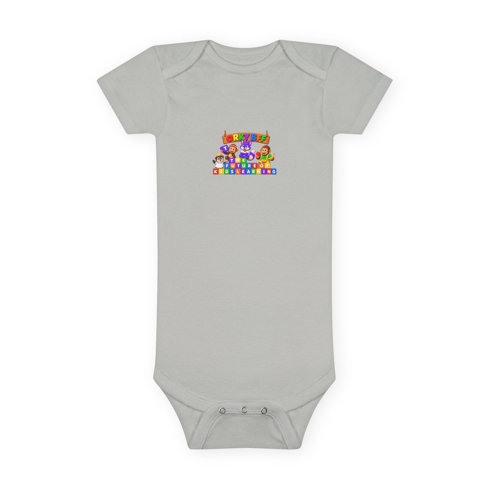 Baby Short Sleeve Onesie® - "Orky Bff Kids Learning" - Image 5