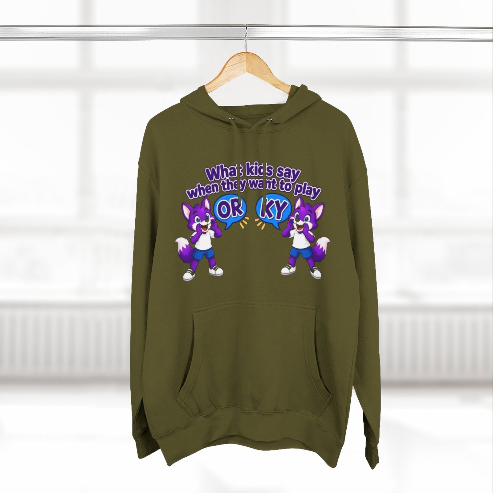 Three-Panel Fleece Hoodie— " What Kids Say " - Image 32