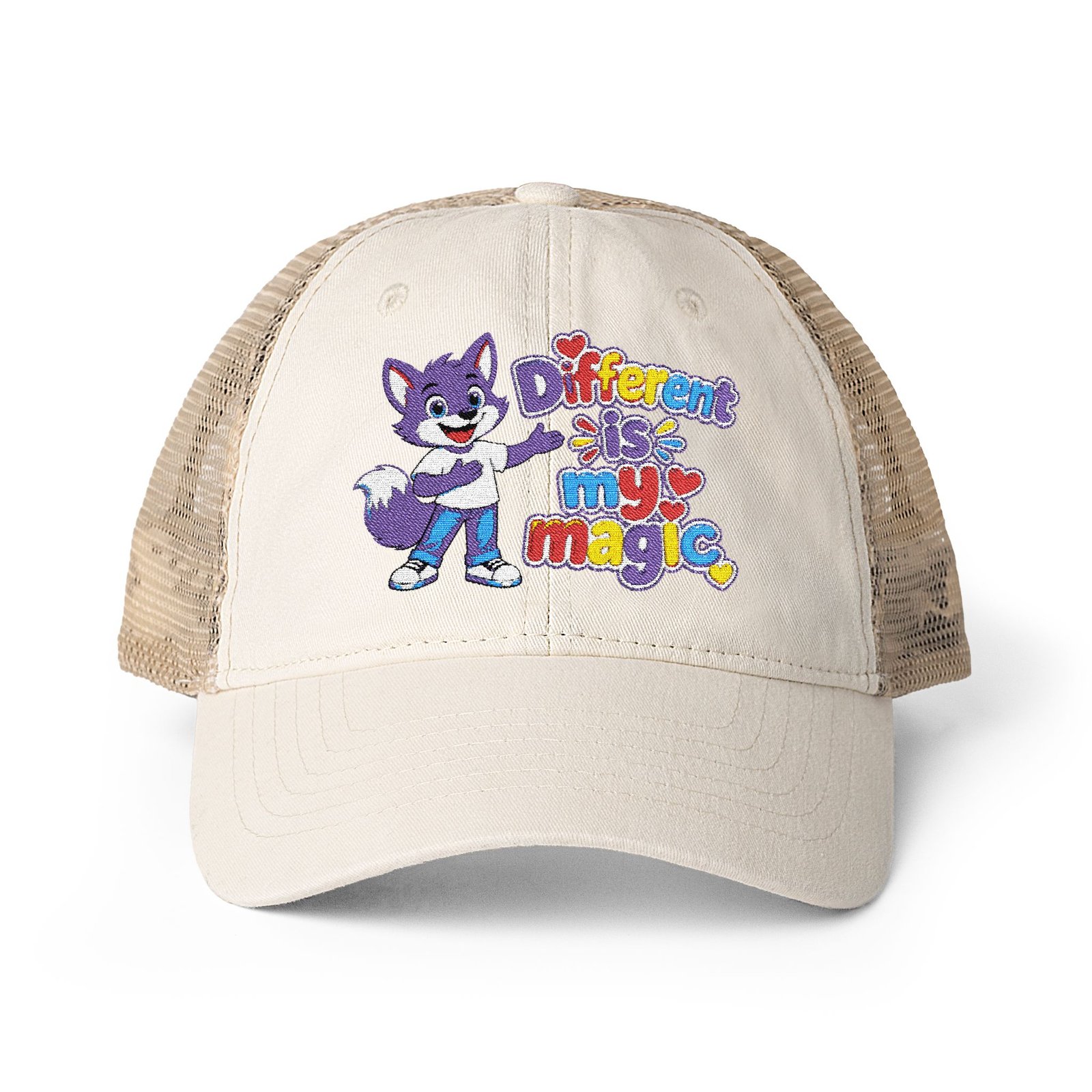 Women's Washed Mesh-Back Cap__ Different is my magic - Image 27