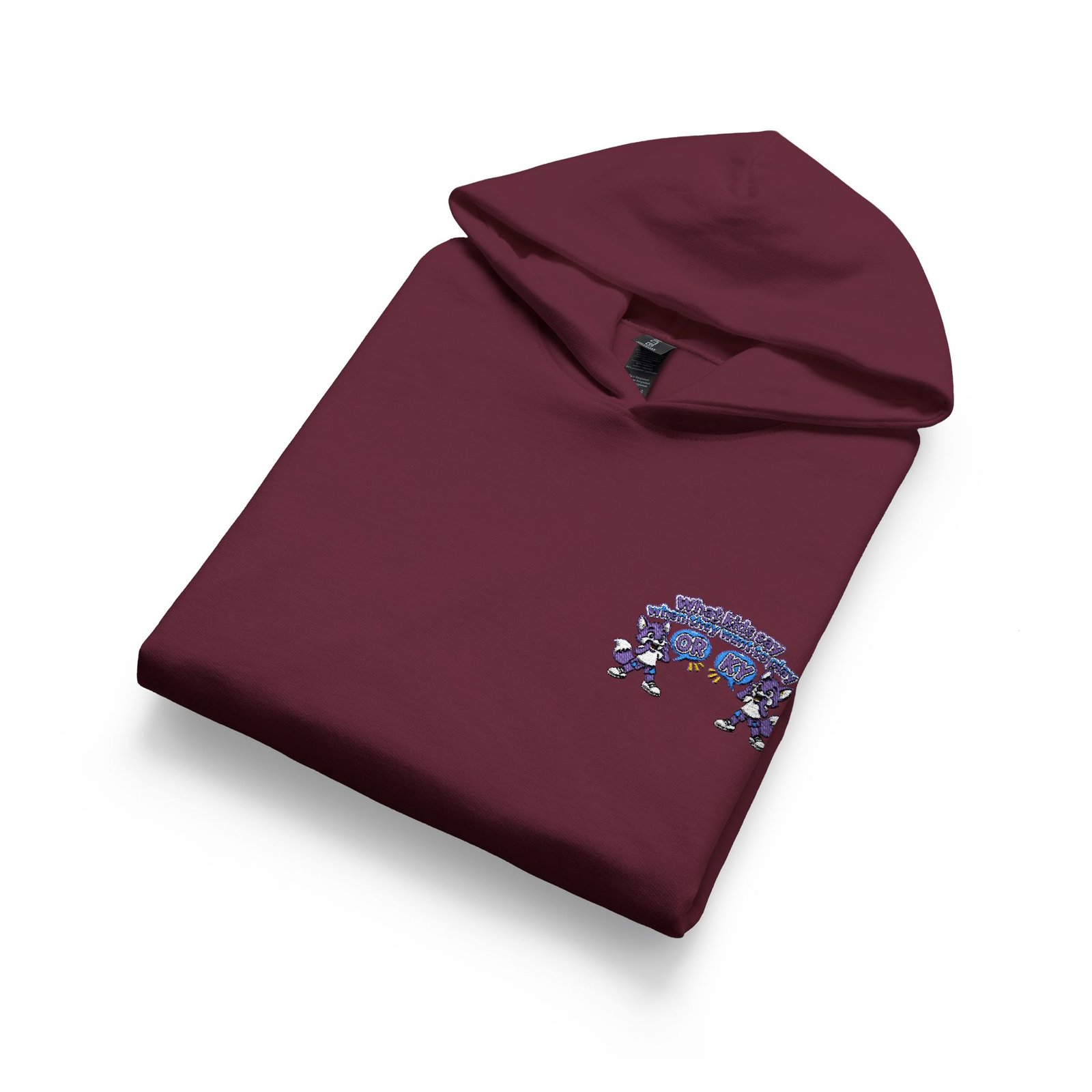 Softstyle Youth Midweight Hooded Sweatshirt— what kids say orky the purple fox - Image 19