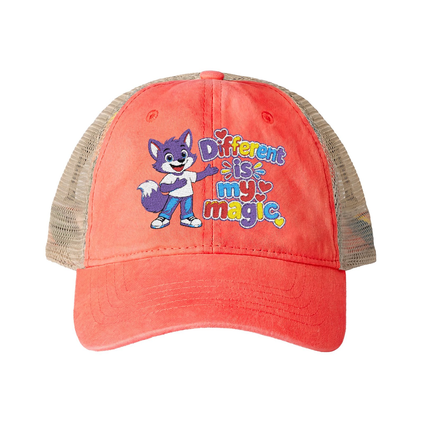 Women's Washed Mesh-Back Cap__ Different is my magic - Image 25