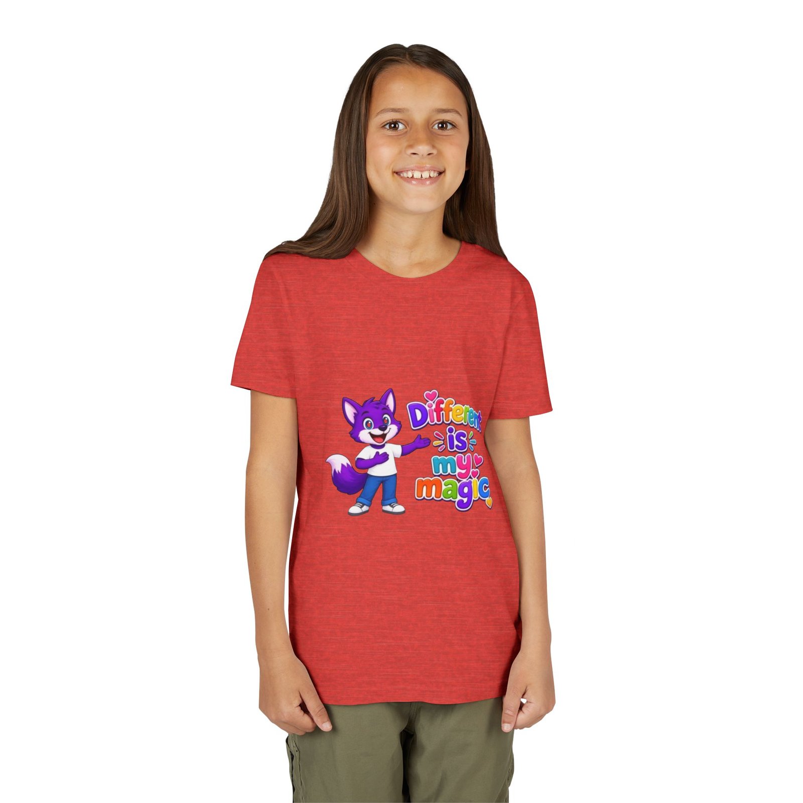 Youth Short Sleeve Tee- "Different is My Magic" - Image 100