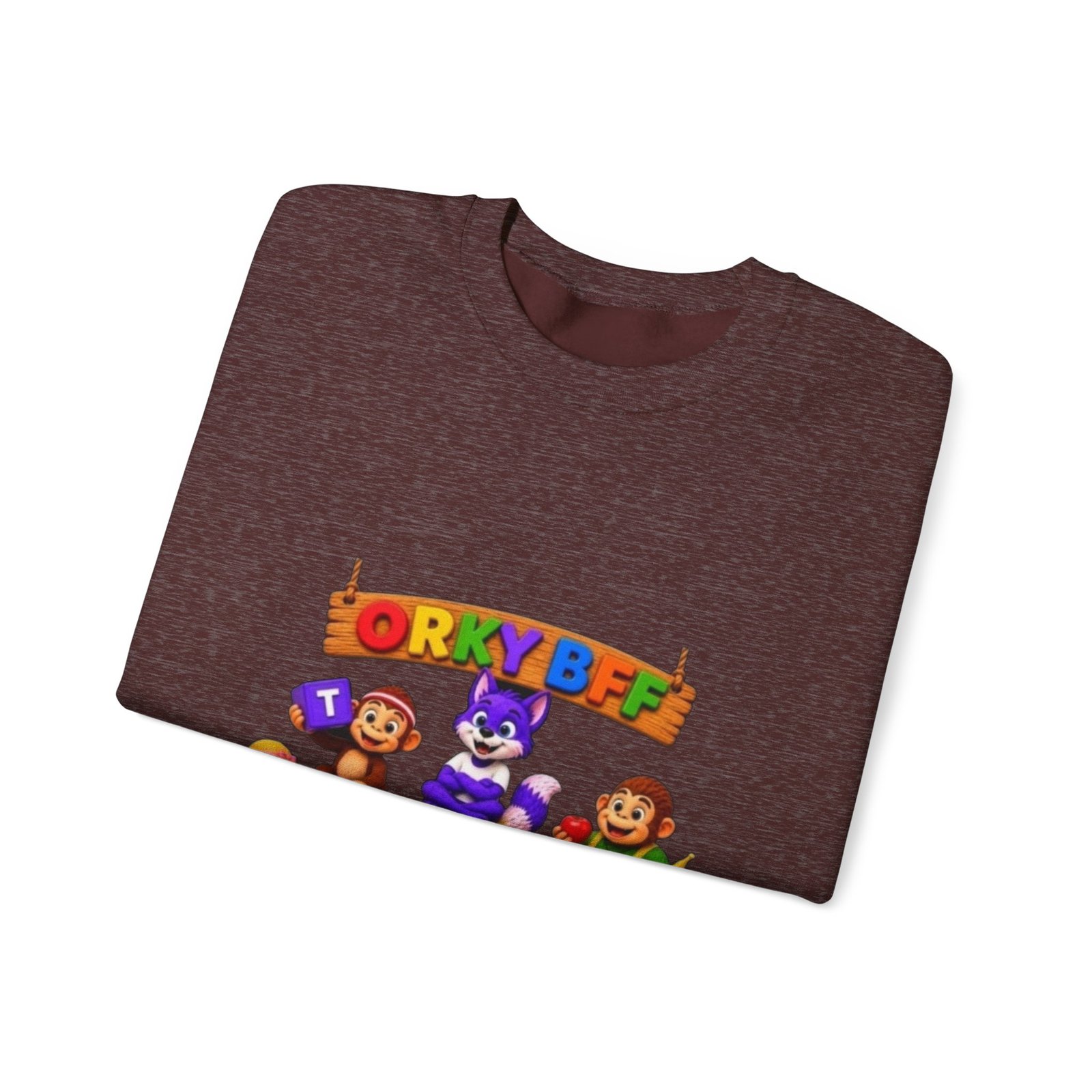 Unisex Heavy Blend™ Crewneck Sweatshirt - 'Orky Bff The Future of Kids Learning' - Image 13