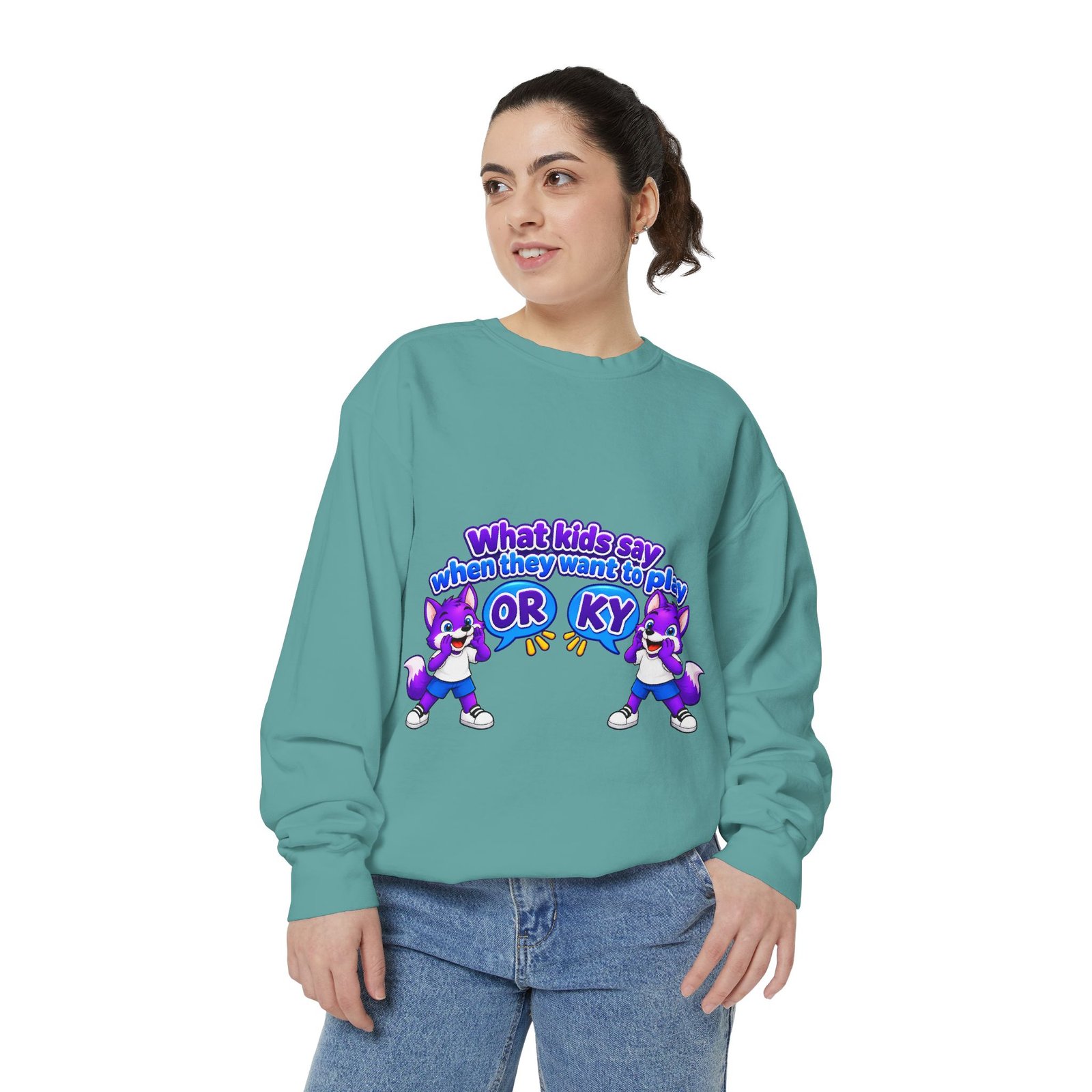 Playful 'What Kids Say When They Want to Play' Sweatshirt - Image 47