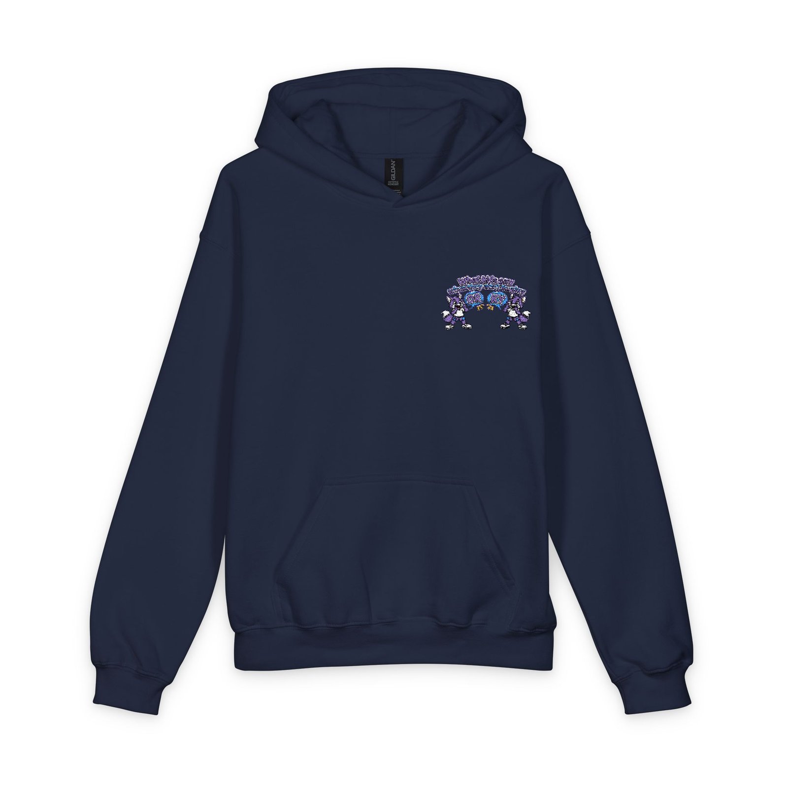 Softstyle Youth Midweight Hooded Sweatshirt— what kids say orky the purple fox - Image 45