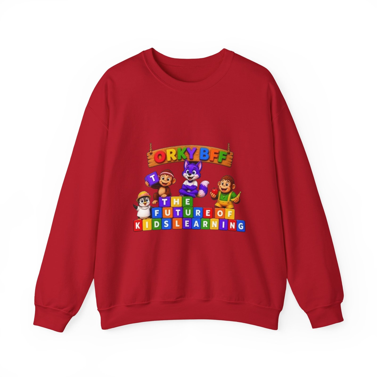 Unisex Heavy Blend™ Crewneck Sweatshirt - 'Orky Bff The Future of Kids Learning' - Image 66