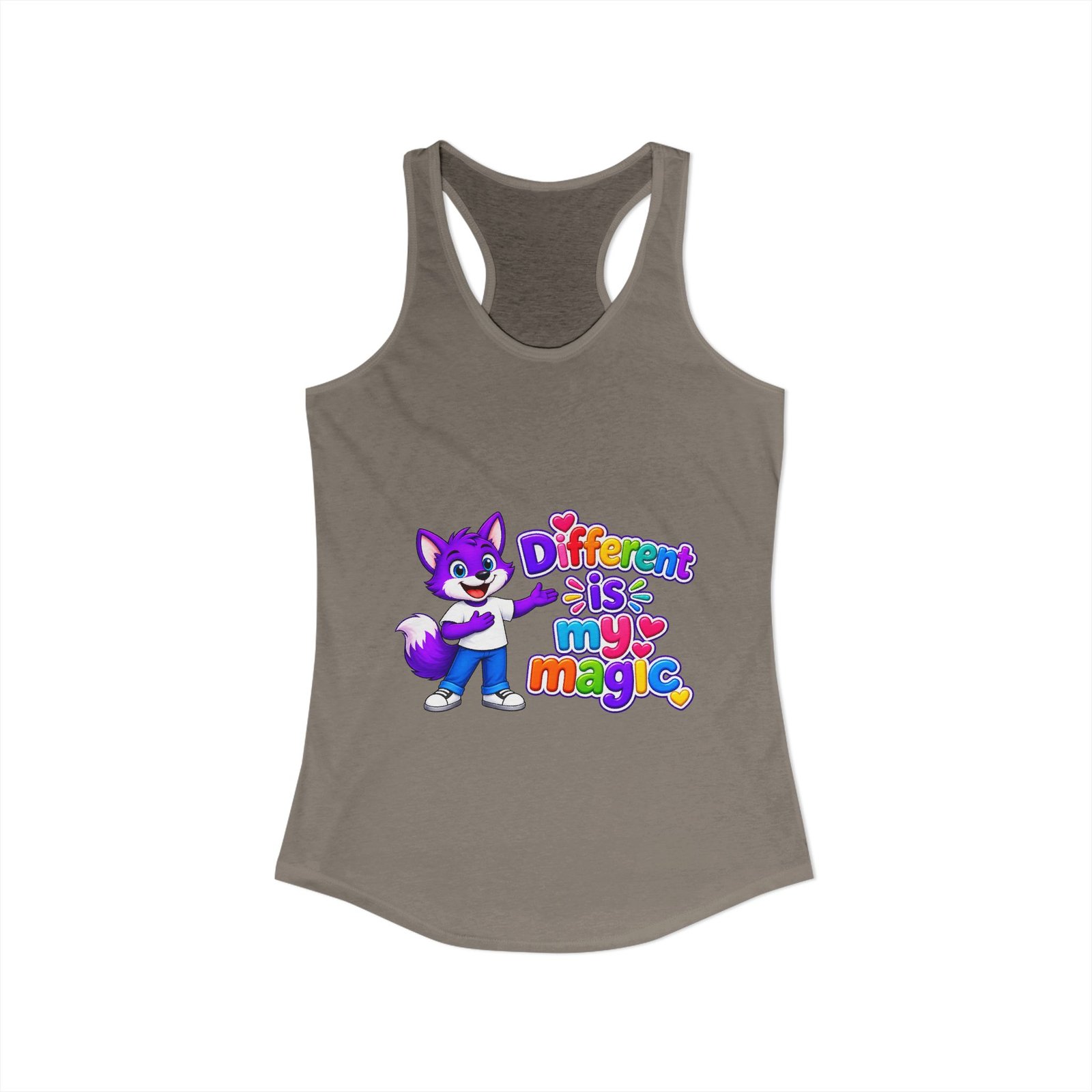 Women's Ideal Racerback Tank__ Different is my magic - Image 18