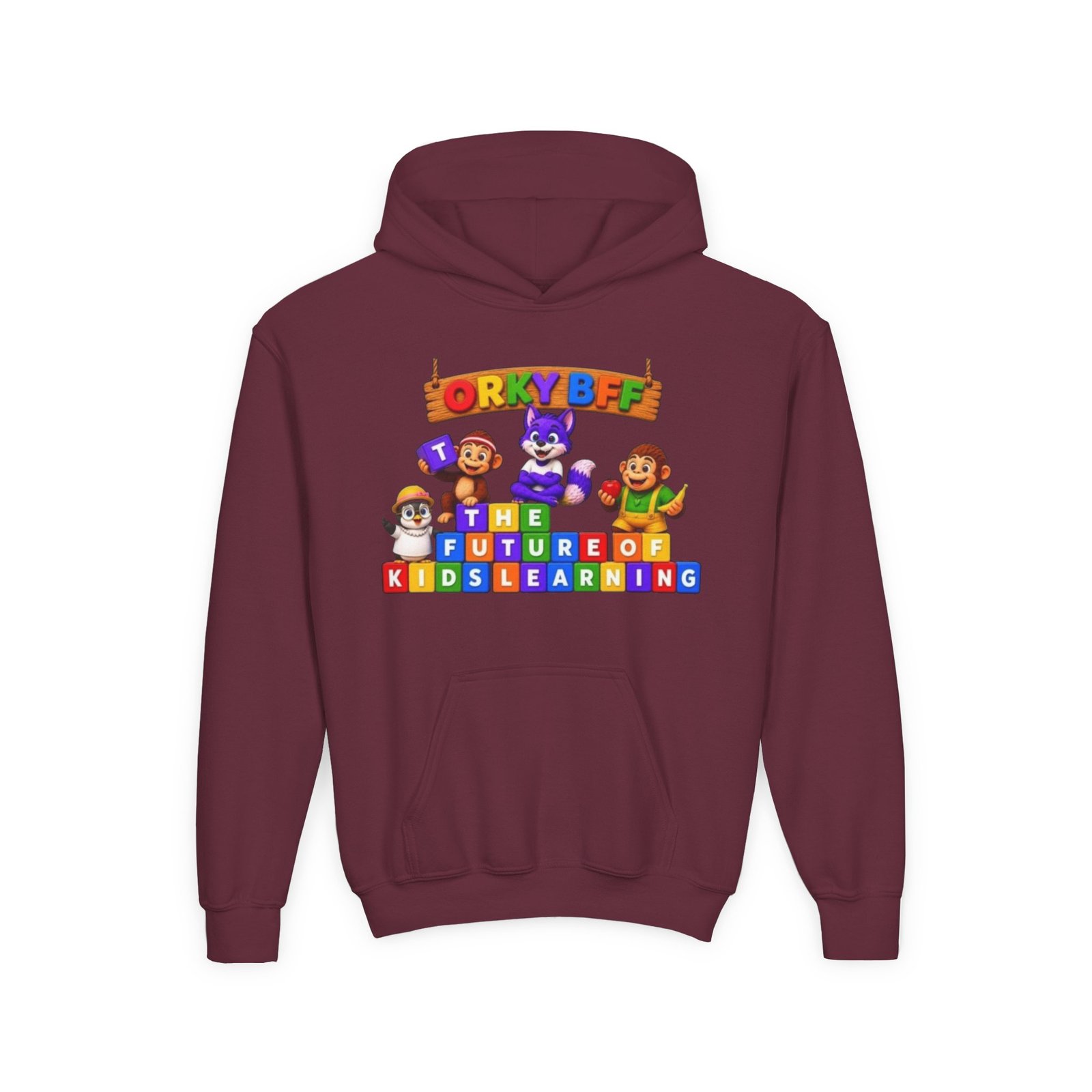 Youth Heavy Blend Hooded Sweatshirt – " The Future of Kids Learning" - Image 21