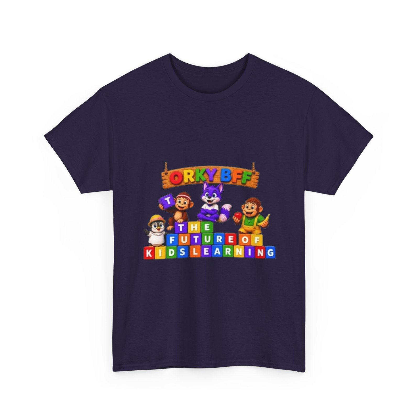 Unisex Heavy Cotton Tee — "ORKYBFF: The Future of Kids Learning" - Image 29