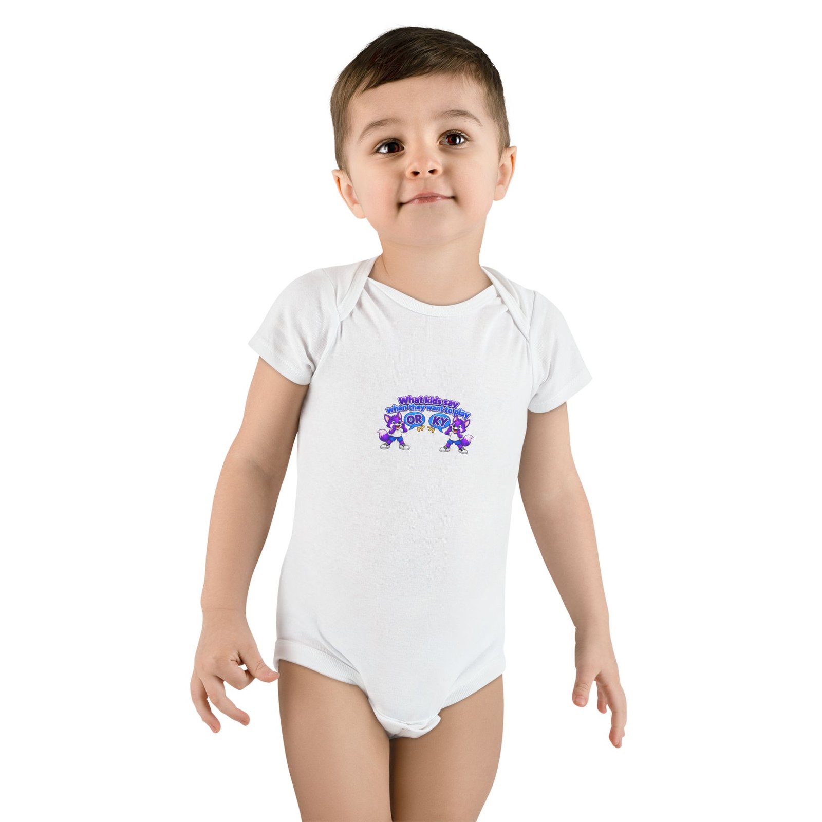 Baby Short Sleeve Onesie® - What Kids Say " - Image 3