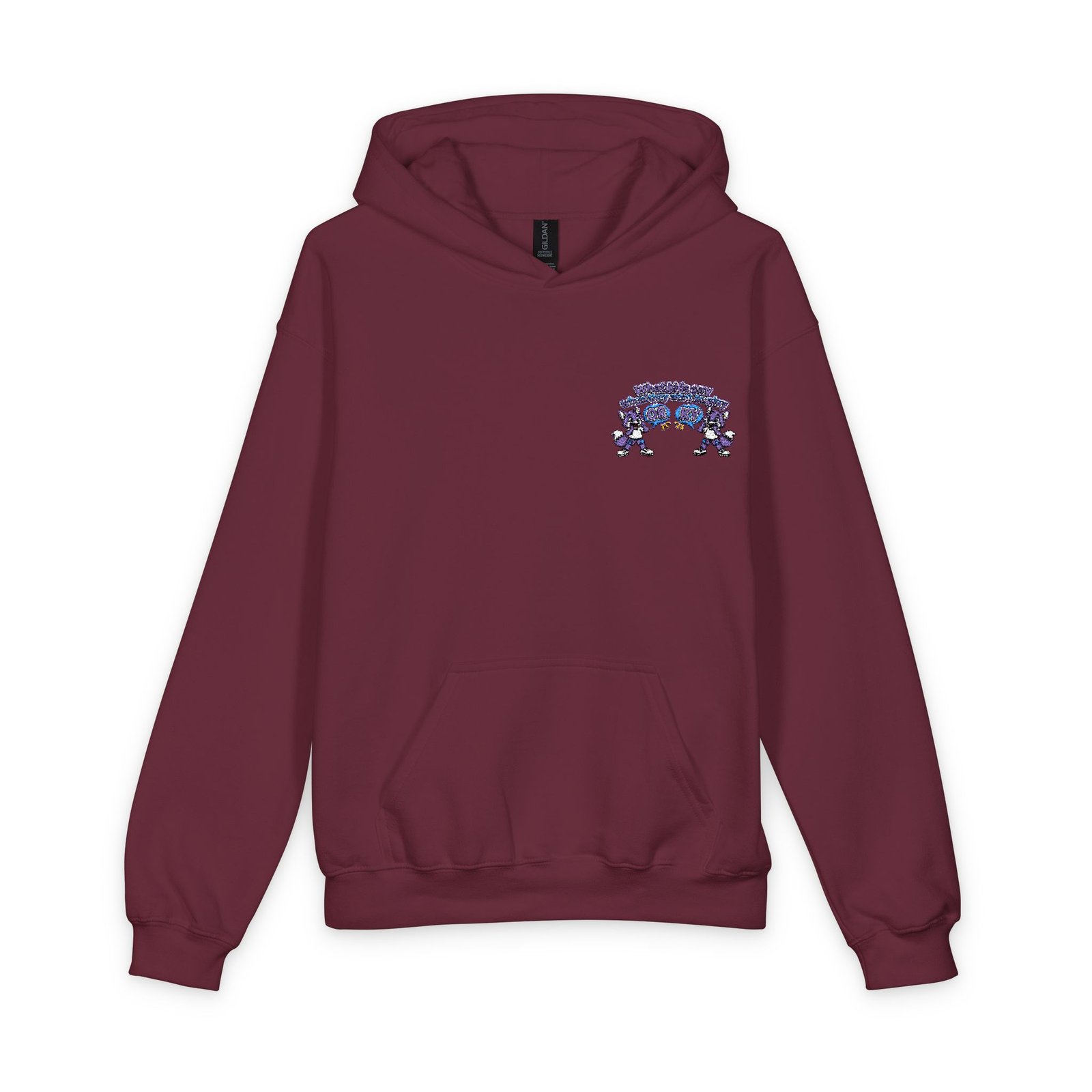 Softstyle Youth Midweight Hooded Sweatshirt— what kids say orky the purple fox - Image 17