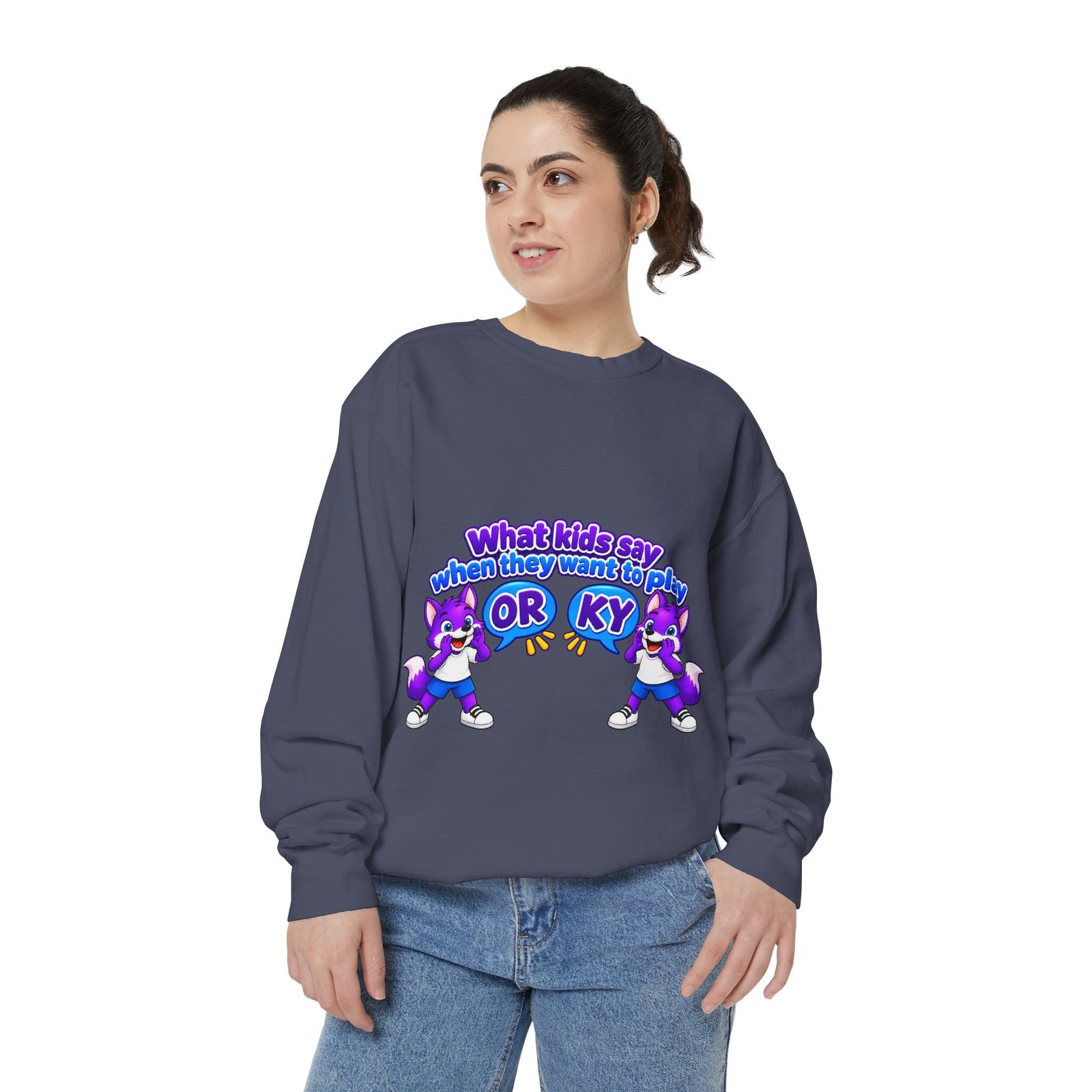 Playful 'What Kids Say When They Want to Play' Sweatshirt - Image 77