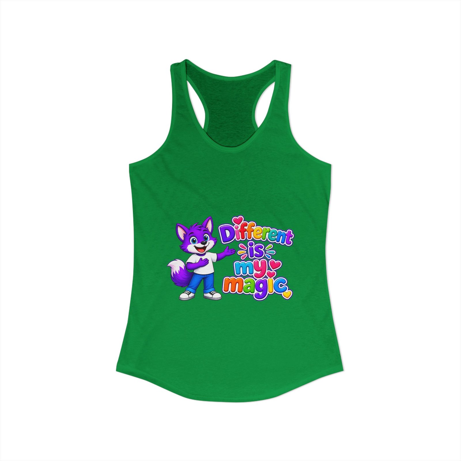 Women's Ideal Racerback Tank__ Different is my magic - Image 30