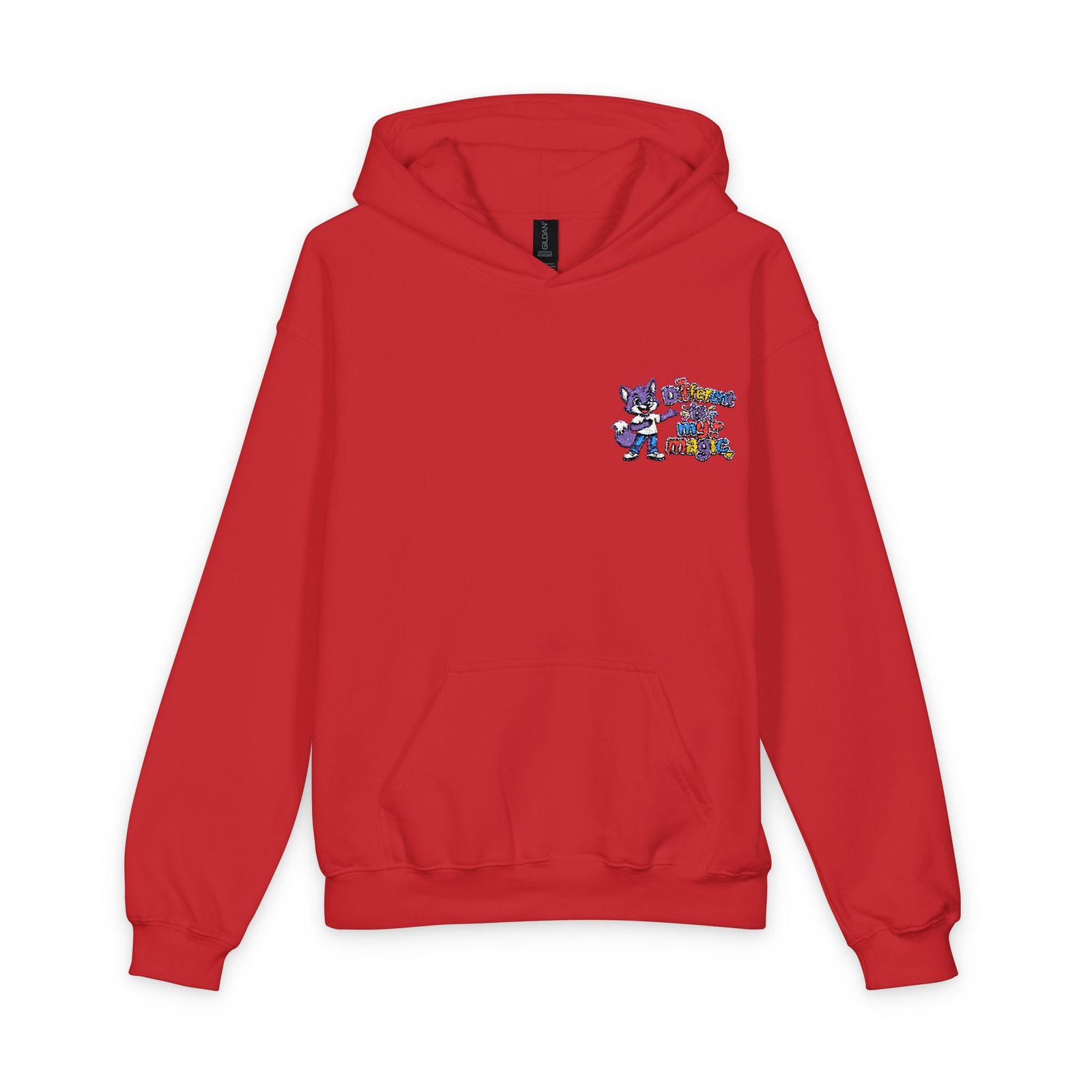 Softstyle Youth Midweight Hooded Sweatshirt — Different is my magic - Image 57
