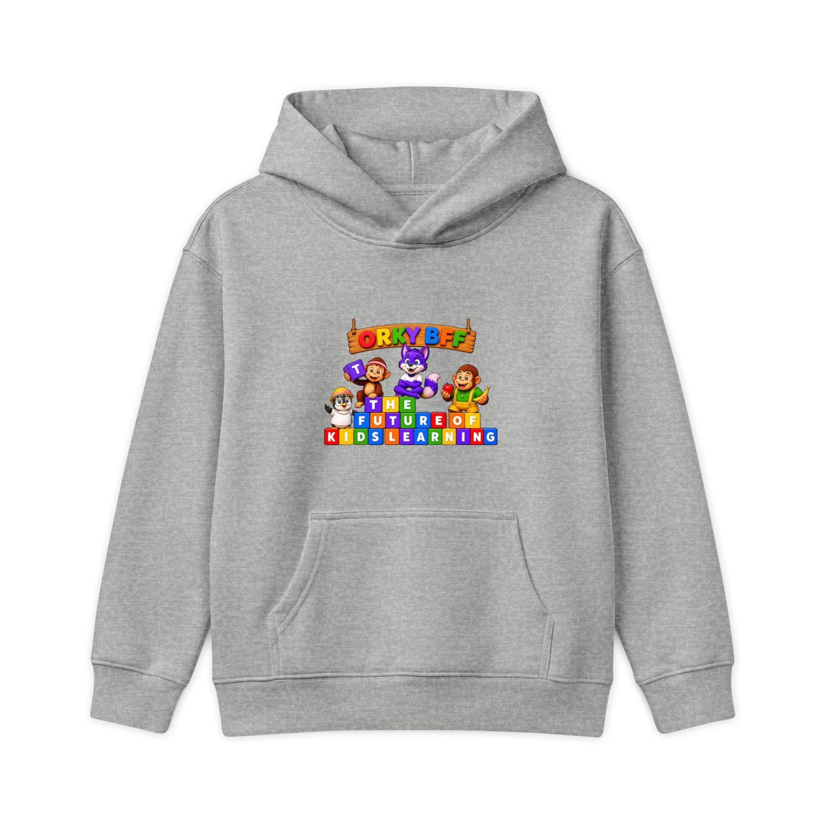 Kids Relax Hoodie – Colorful Playful Cartoon Friends "Relax" Design - Image 3