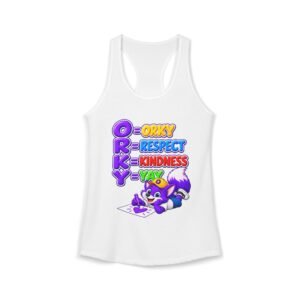 Women's Ideal Racerback Tank__ ORKY Respect Kindness
