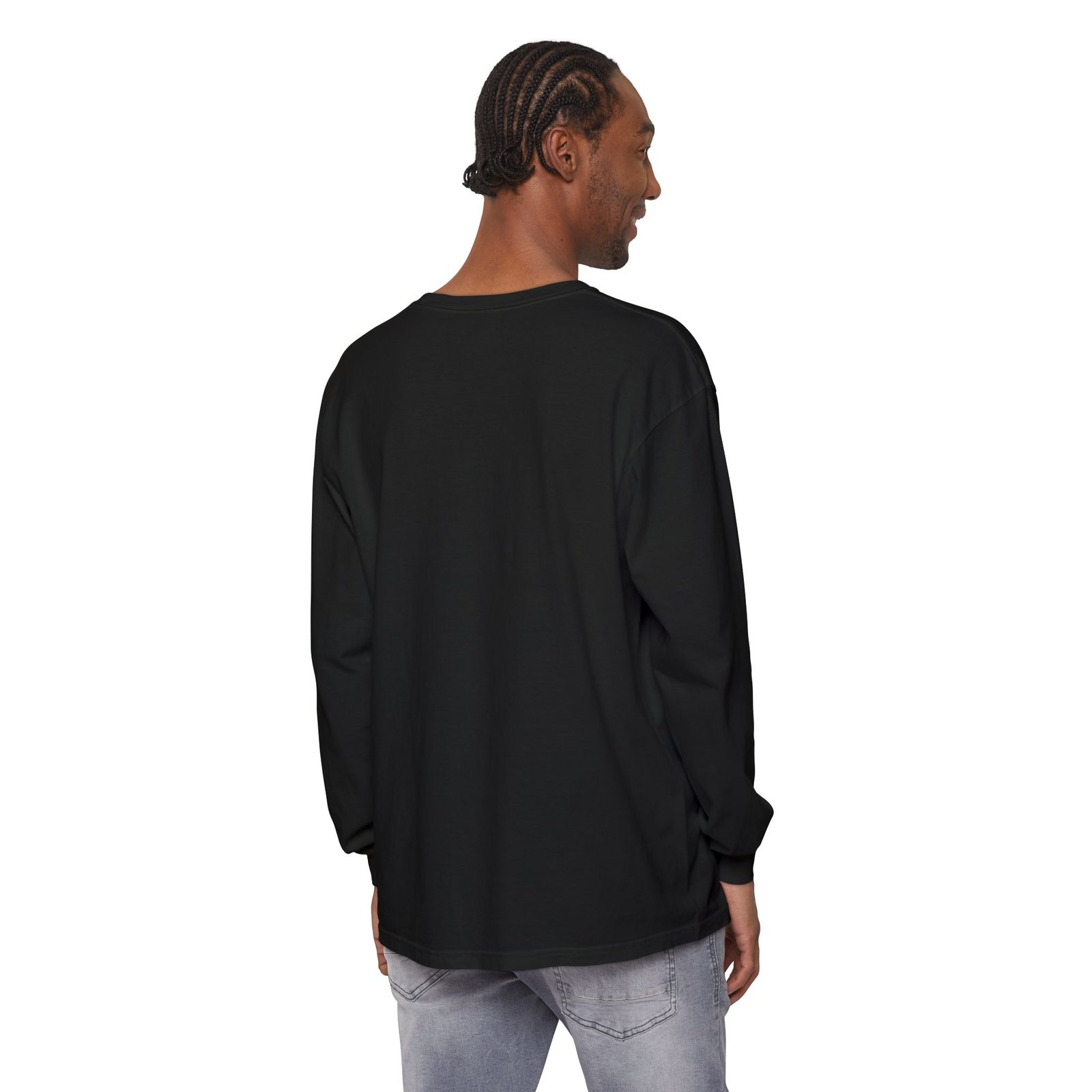Unisex Garment-dyed Long Sleeve T-Shirt __ Different is my magic - Image 52
