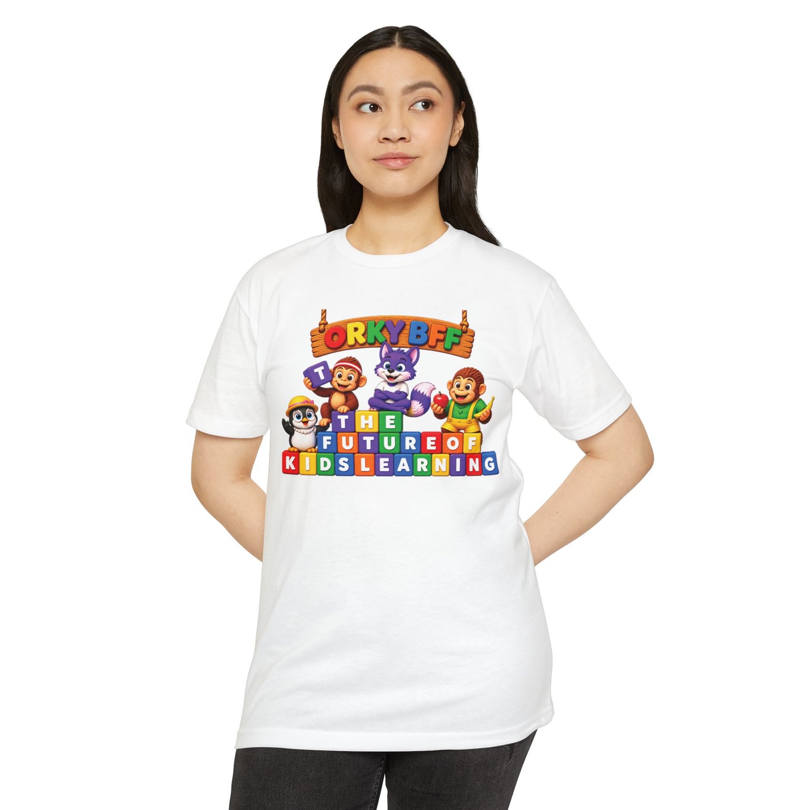Unisex CVC Jersey T-shirt – "ORKYBFF: The Future of Kids Learning" - Image 20