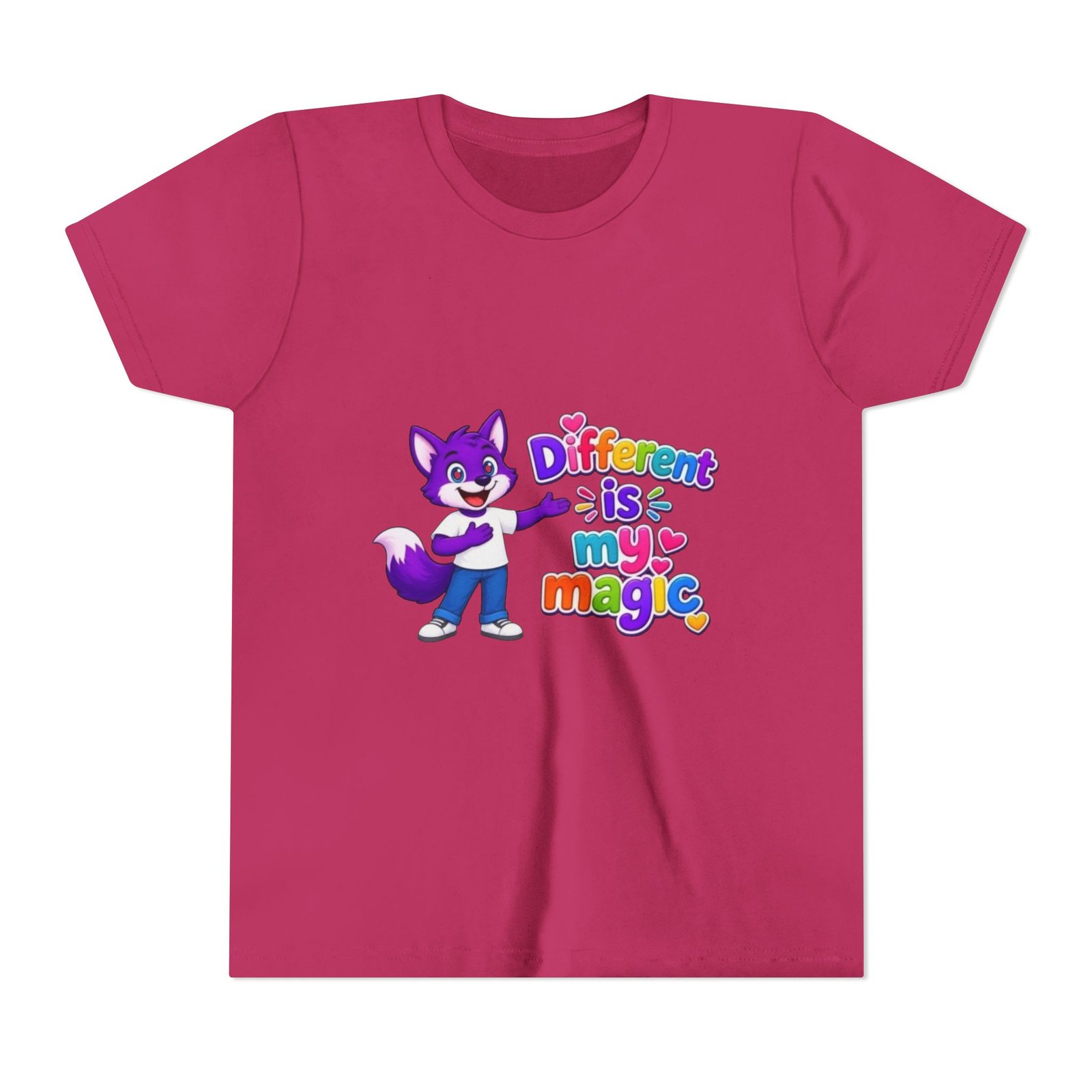 Youth Short Sleeve Tee- "Different is My Magic" - Image 85