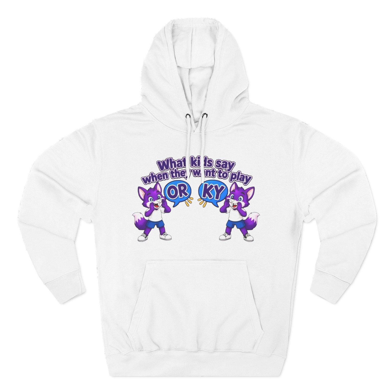 Three-Panel Fleece Hoodie— " What Kids Say " - Image 2