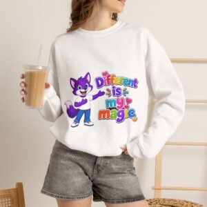 Unisex Heavy Blend™ Crewneck Sweatshirt — "Different Is My Magic"