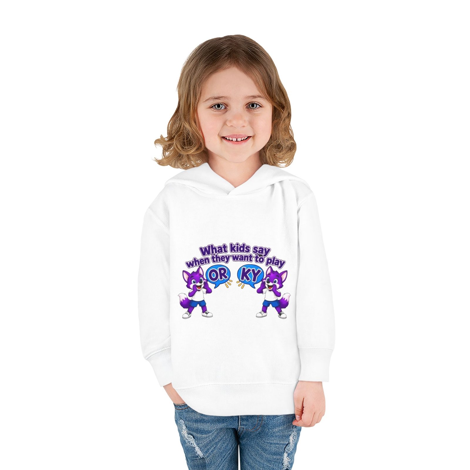 Toddler Pullover Fleece Hoodie__ "What Kids Say " - Image 4