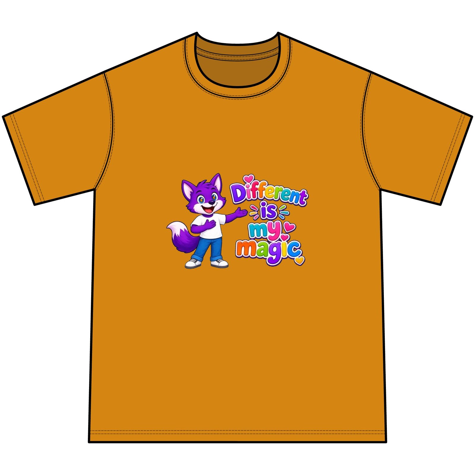 Youth Tie-Dye Tee— "Different Is My Magic" - Image 3