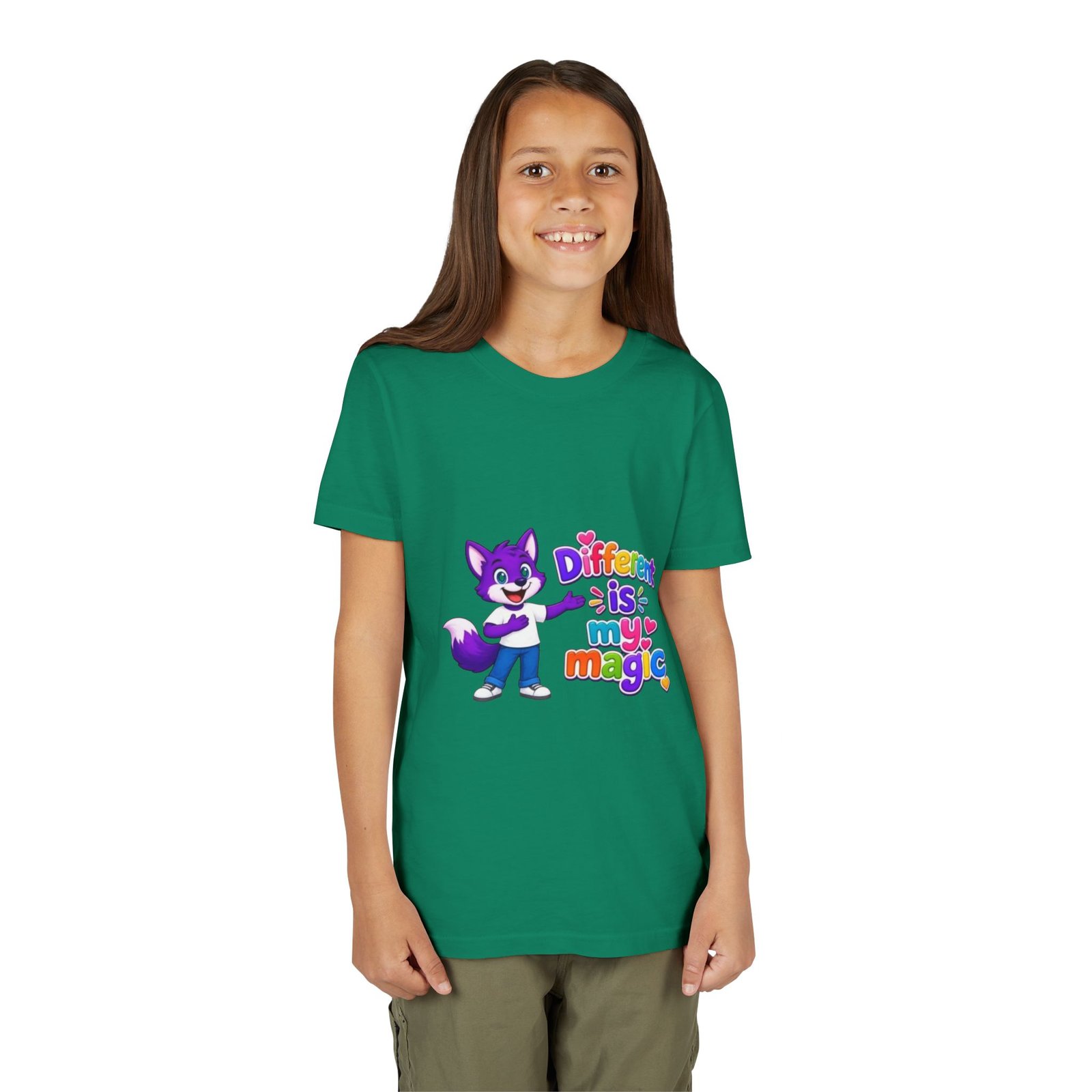 Youth Short Sleeve Tee- "Different is My Magic" - Image 44