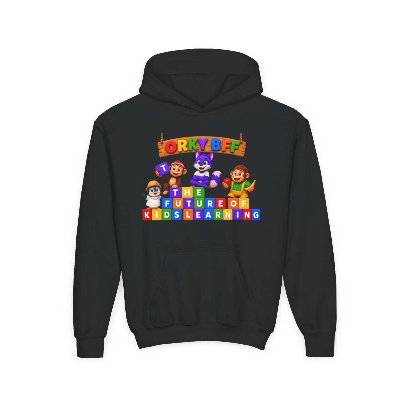 Youth Heavy Blend Hooded Sweatshirt – " The Future of Kids Learning" - Image 5