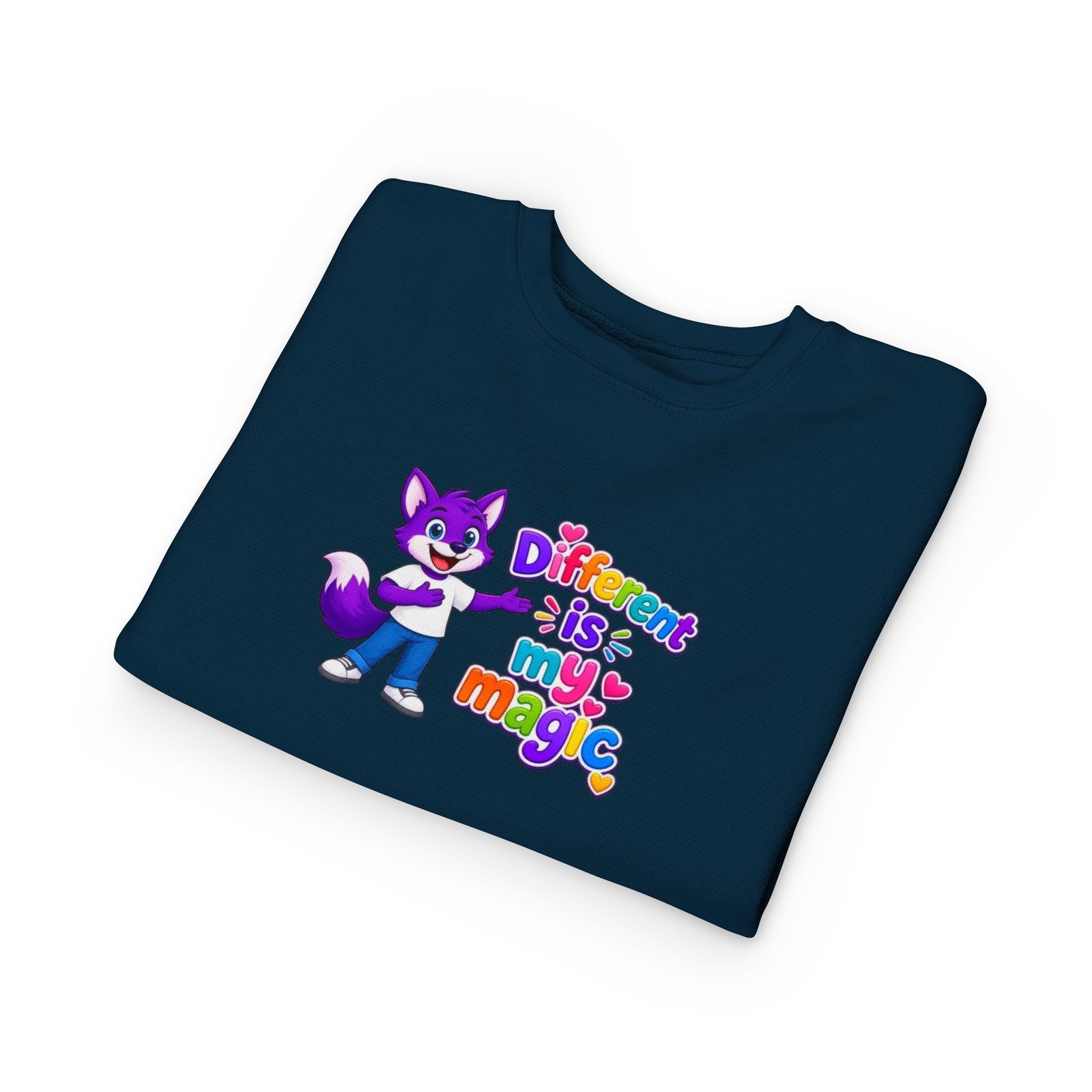 Toddler Sweatshirt — "Different is My Magic" Cute Fox - Image 23