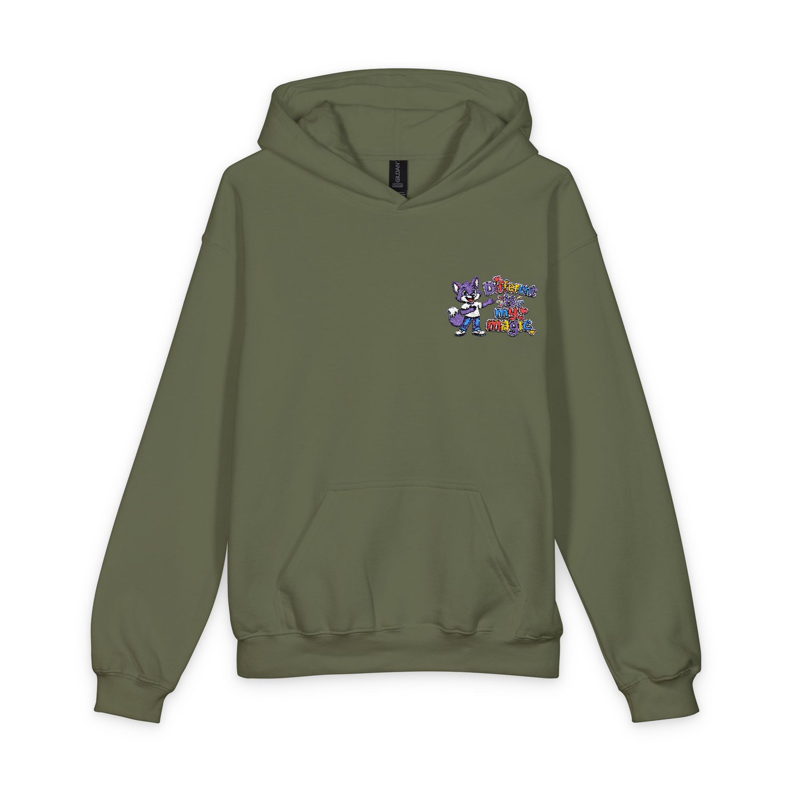 Softstyle Youth Midweight Hooded Sweatshirt — Different is my magic - Image 25