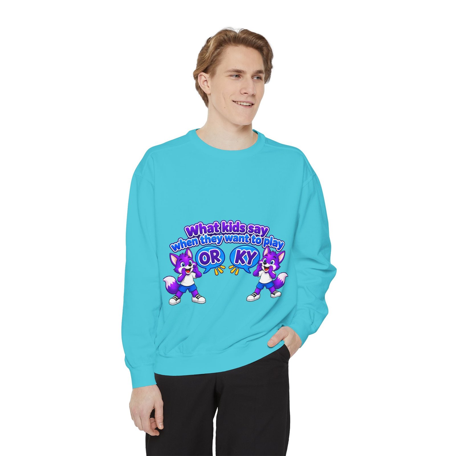 Playful 'What Kids Say When They Want to Play' Sweatshirt - Image 51