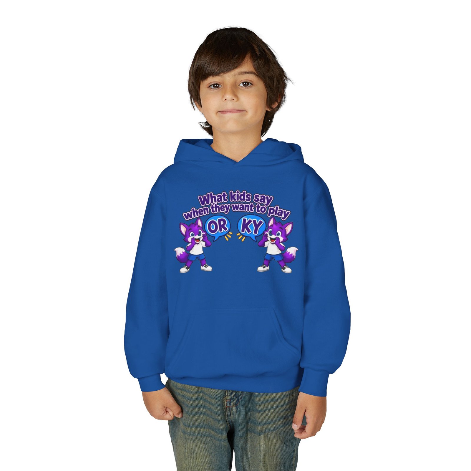 Youth Heavy Blend Hooded Sweatshirt — "What kids say " - Image 43