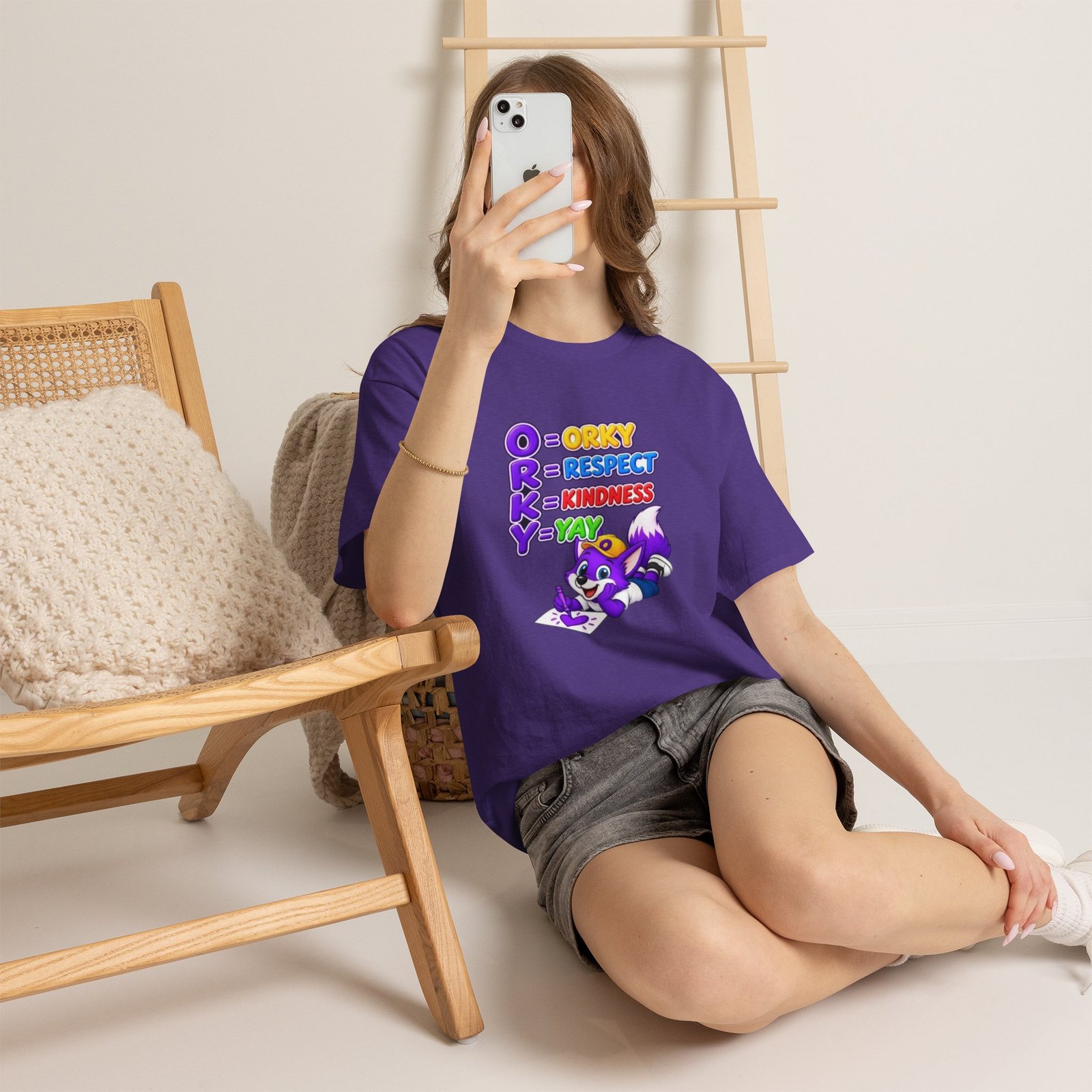 Unisex Heavy Cotton Tee – 'O R K Y' Respect & Kindness Yay - Image 32