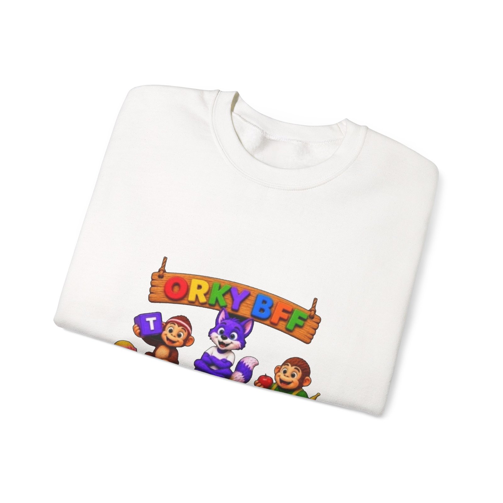 Unisex Heavy Blend™ Crewneck Sweatshirt - 'Orky Bff The Future of Kids Learning' - Image 4