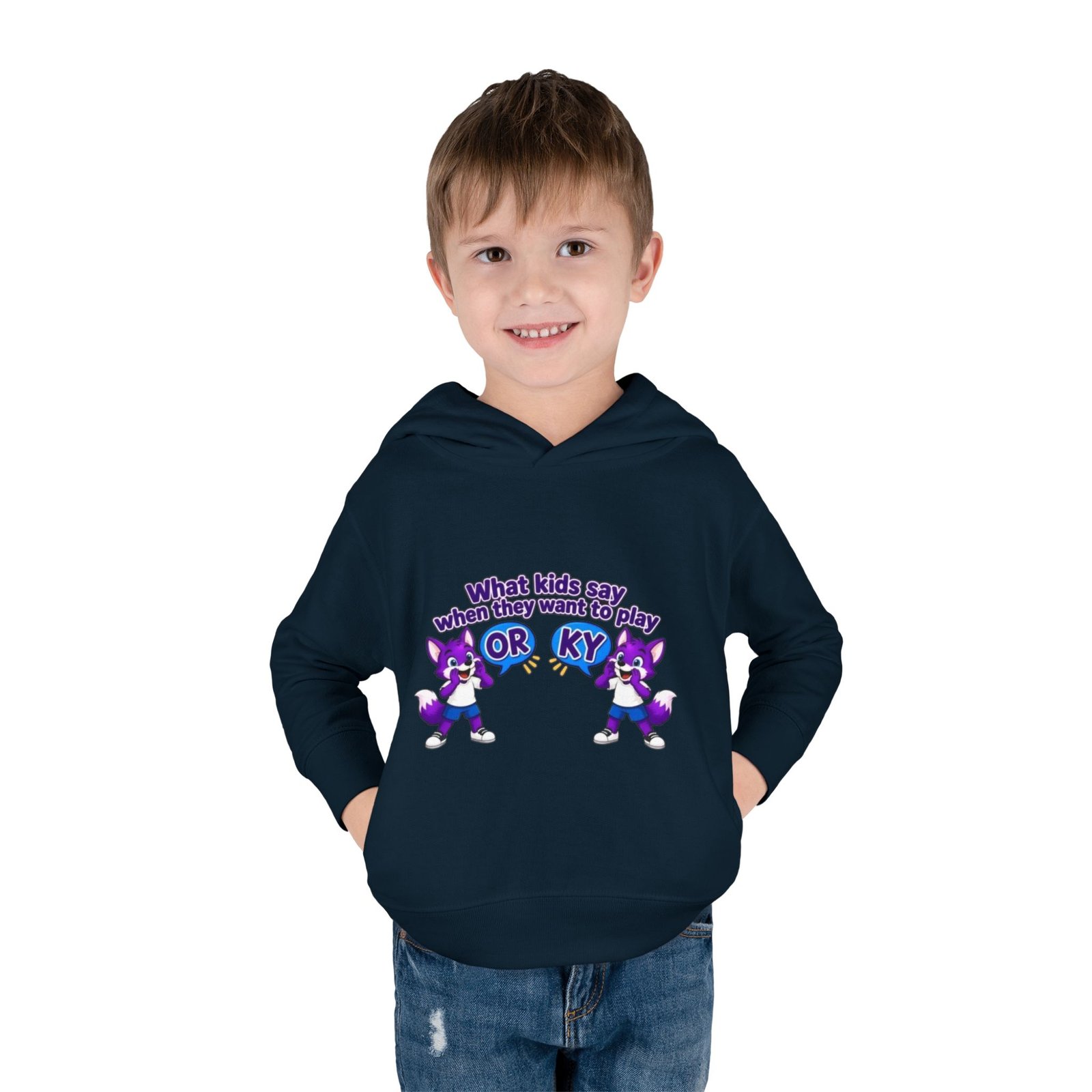 Toddler Pullover Fleece Hoodie__ "What Kids Say " - Image 39