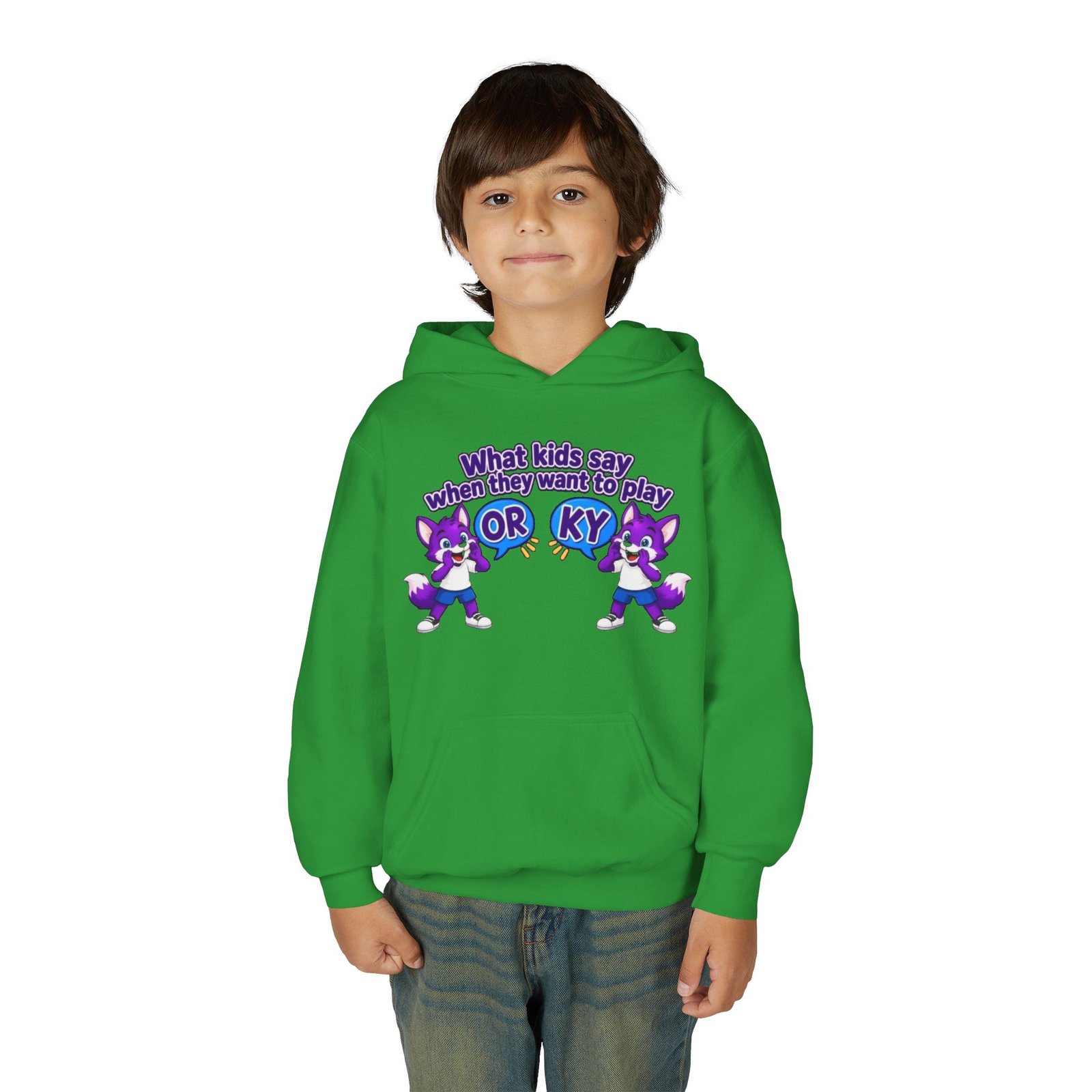 Youth Heavy Blend Hooded Sweatshirt — "What kids say " - Image 31