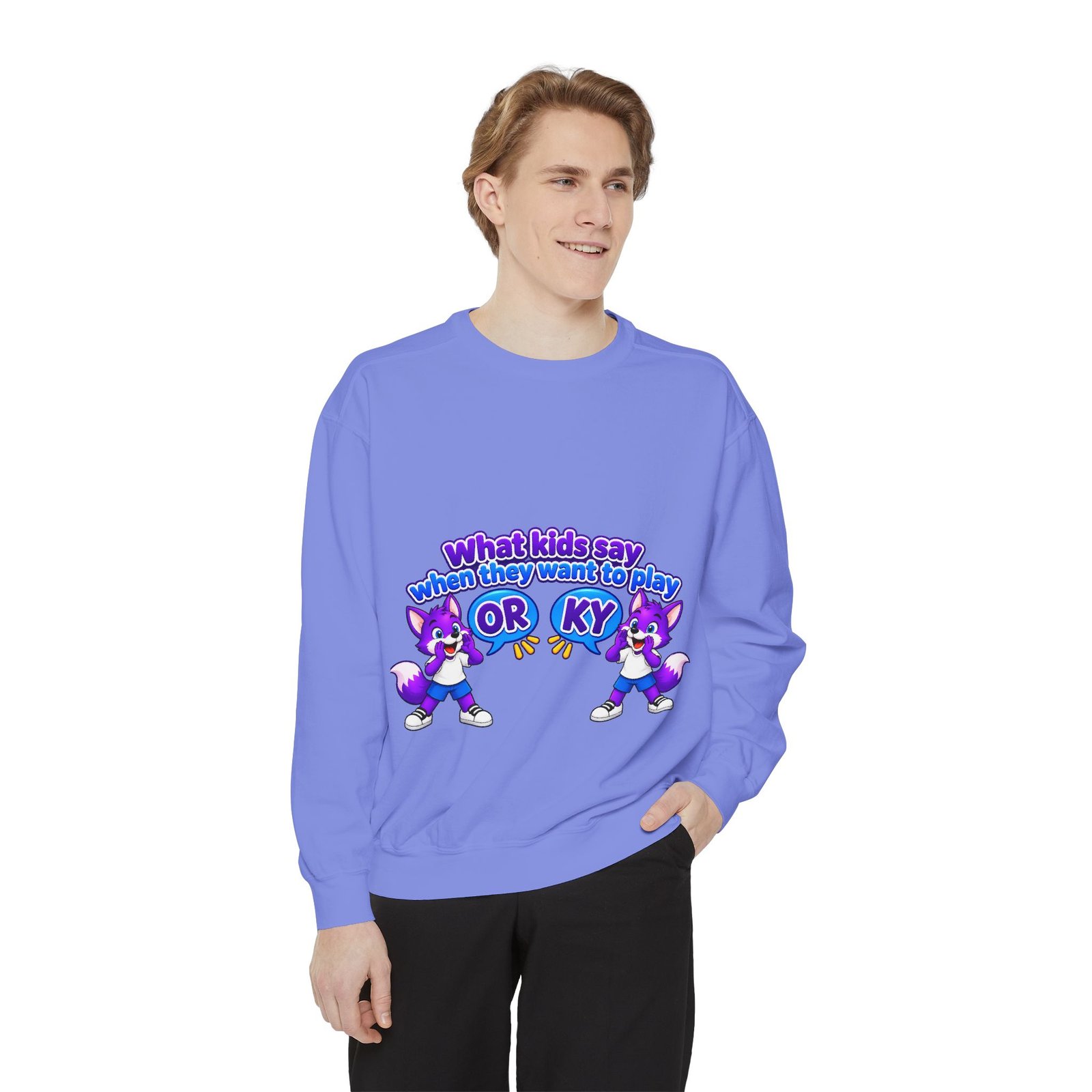 Playful 'What Kids Say When They Want to Play' Sweatshirt - Image 63
