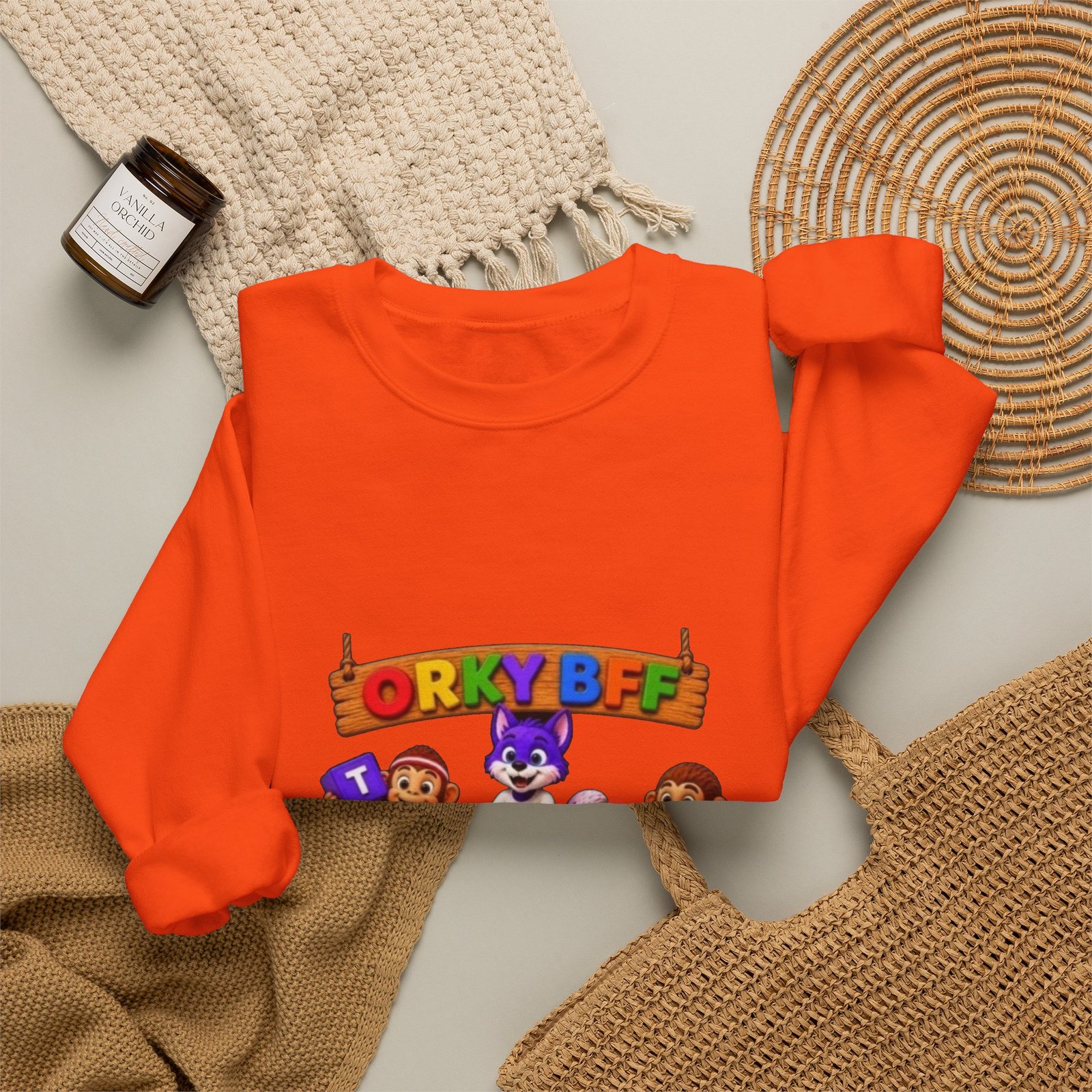 Unisex Heavy Blend™ Crewneck Sweatshirt - 'Orky Bff The Future of Kids Learning' - Image 29